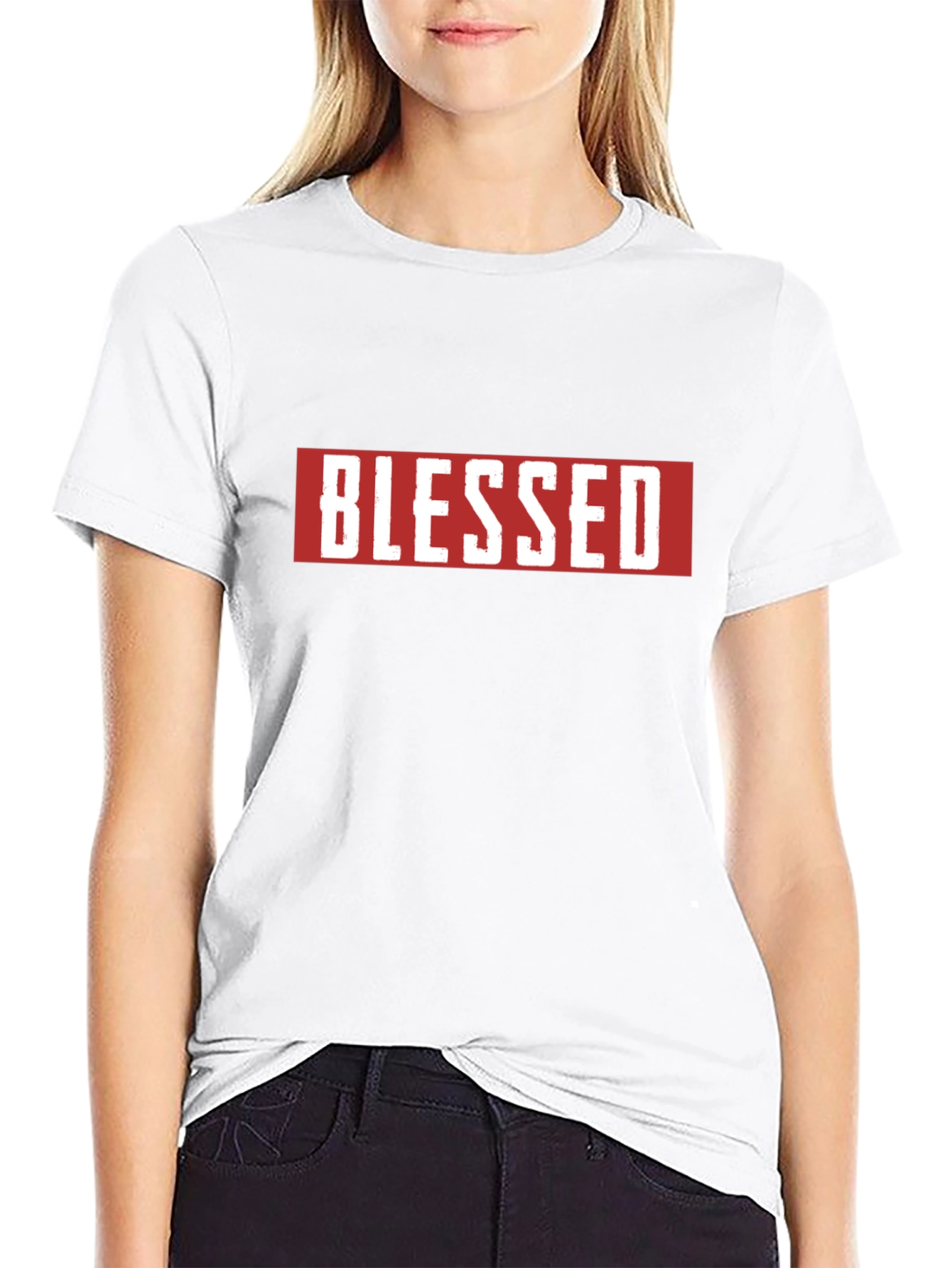 Blessed Graphic Tee - Black Short Sleeve T-Shirt