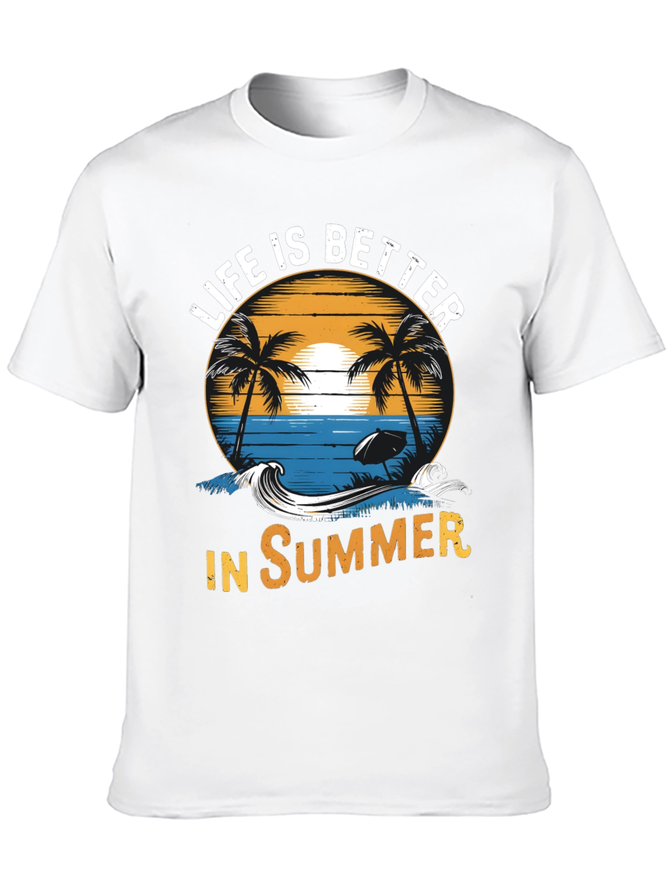 Life is Better in Summer Black Graphic Tee