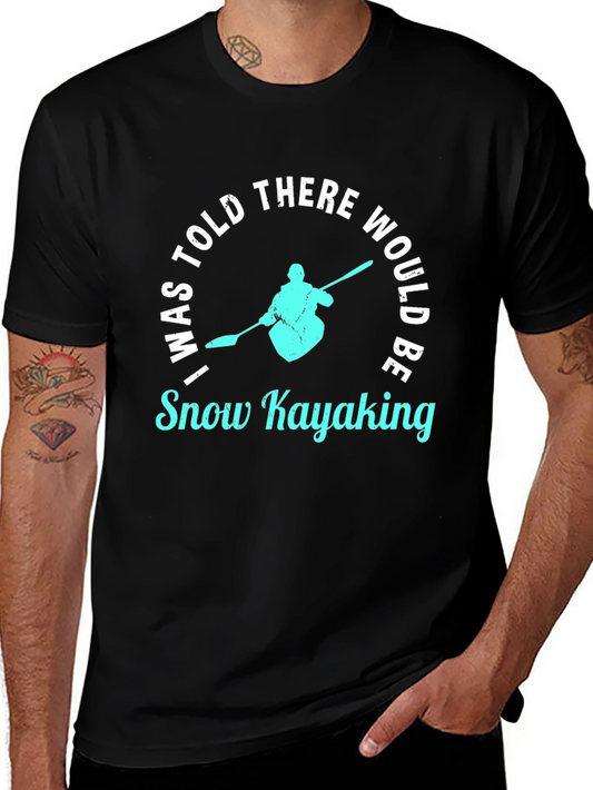 Snow Kayaking Graphic Tee - Funny Outdoor Adventure Shirt