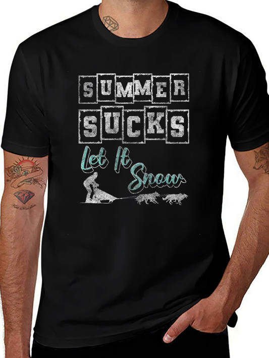 Summer Sucks Let It Snow Graphic T-Shirt
