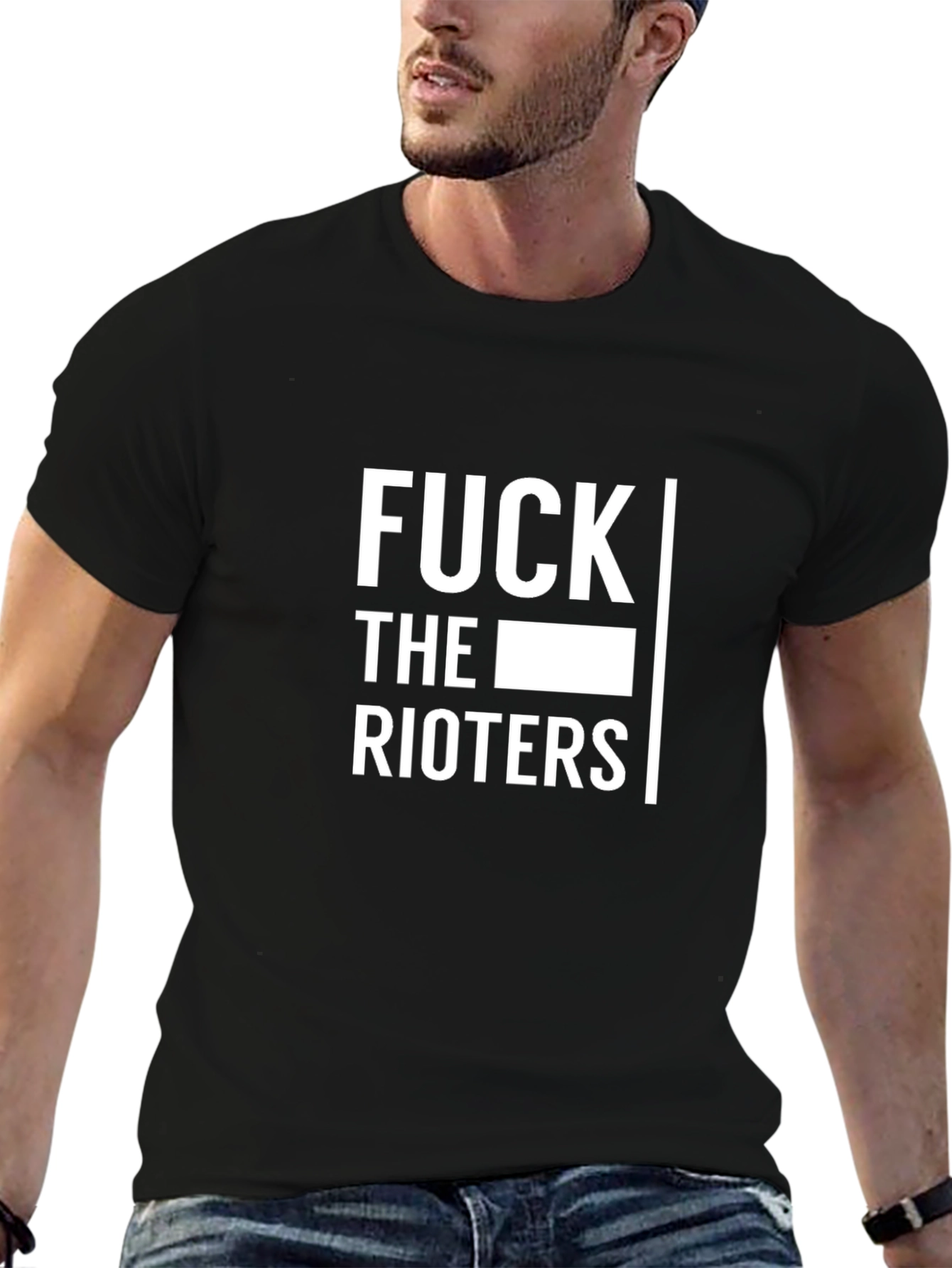 Fuck The Rioters Graphic Tee - Protest Slogan Shirt