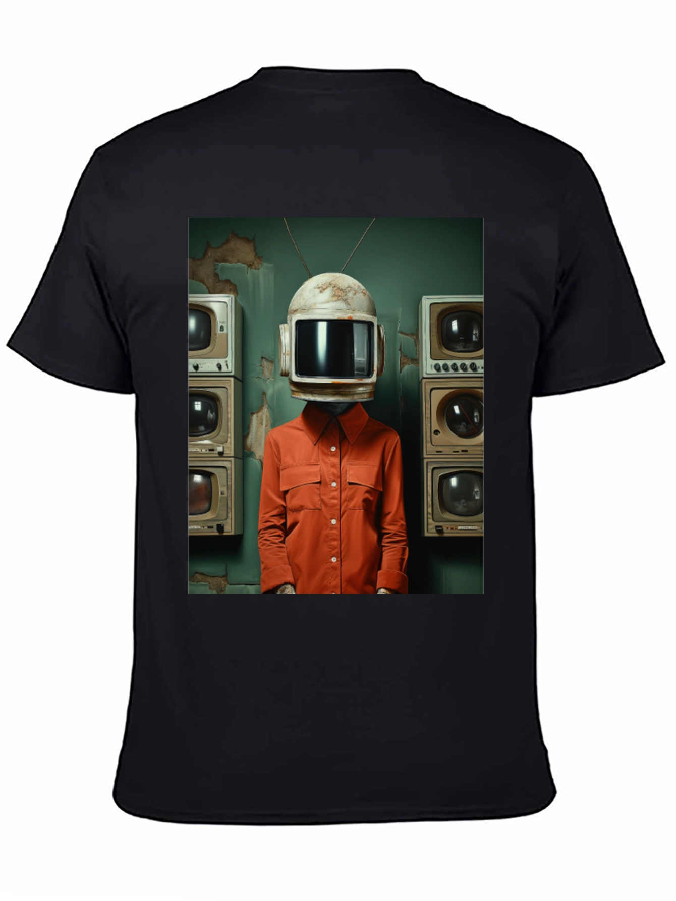 Retro TV Head Graphic Tee - Unique Novelty T-Shirt