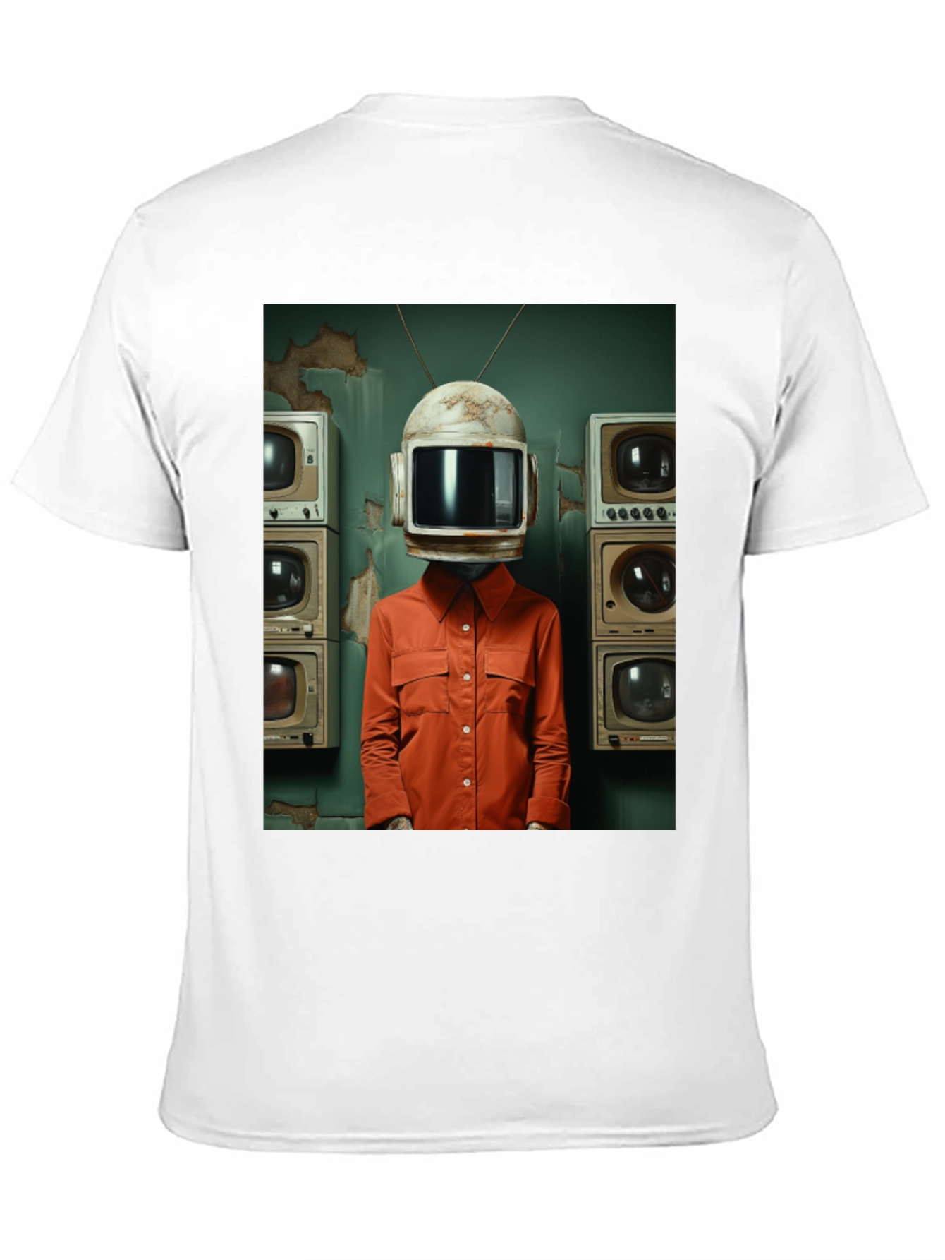 Retro TV Head Graphic Tee - Unique Novelty T-Shirt