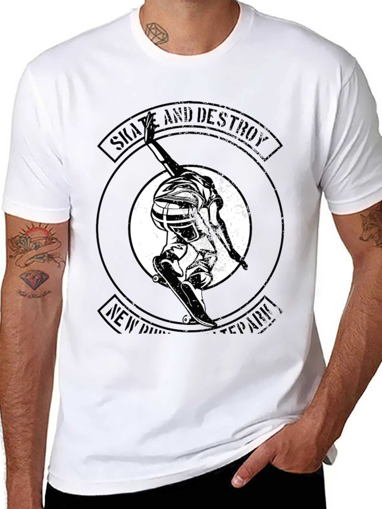 Skate and Destroy Graphic Tee - Black