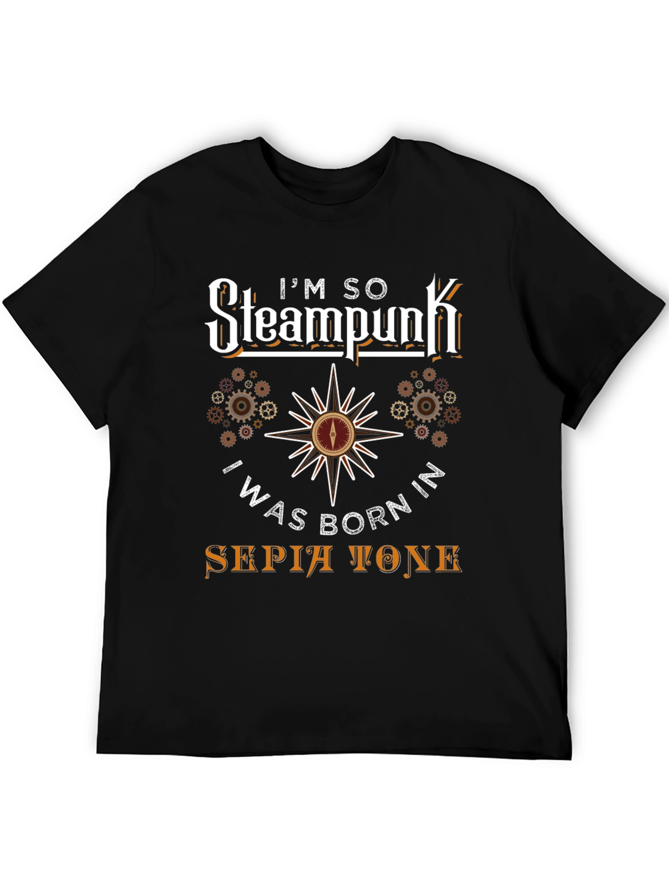 Steampunk Sepia Tone Graphic T-Shirt