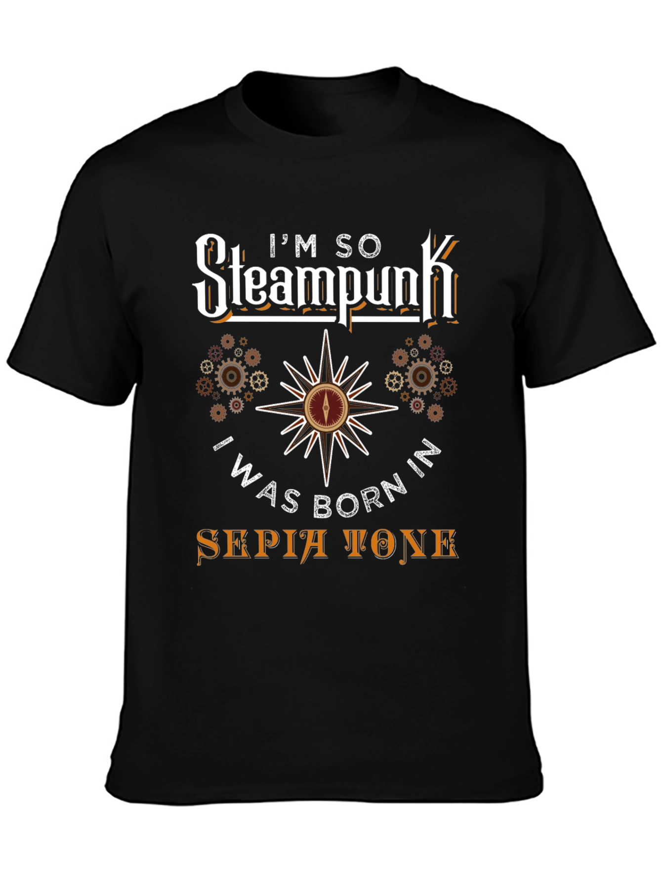 Steampunk Sepia Tone Graphic T-Shirt