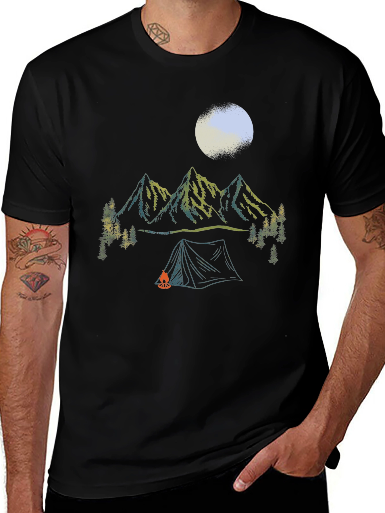 Mountain Campfire Graphic Tee - Adventure Ready!