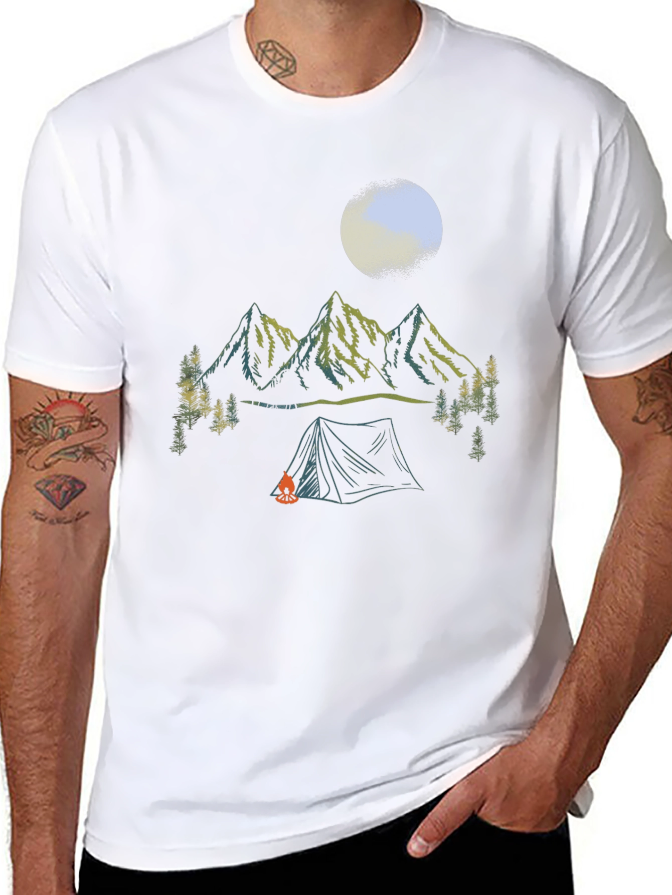 Mountain Campfire Graphic Tee - Adventure Ready!