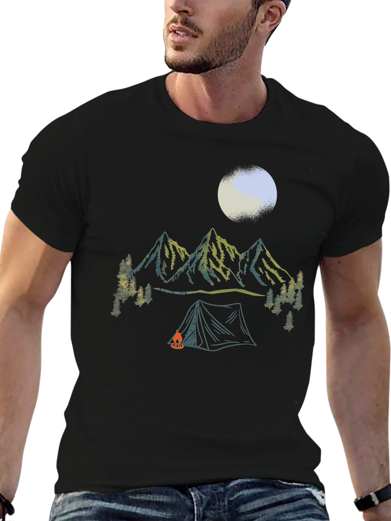 Mountain Campfire Graphic Tee - Adventure Ready!