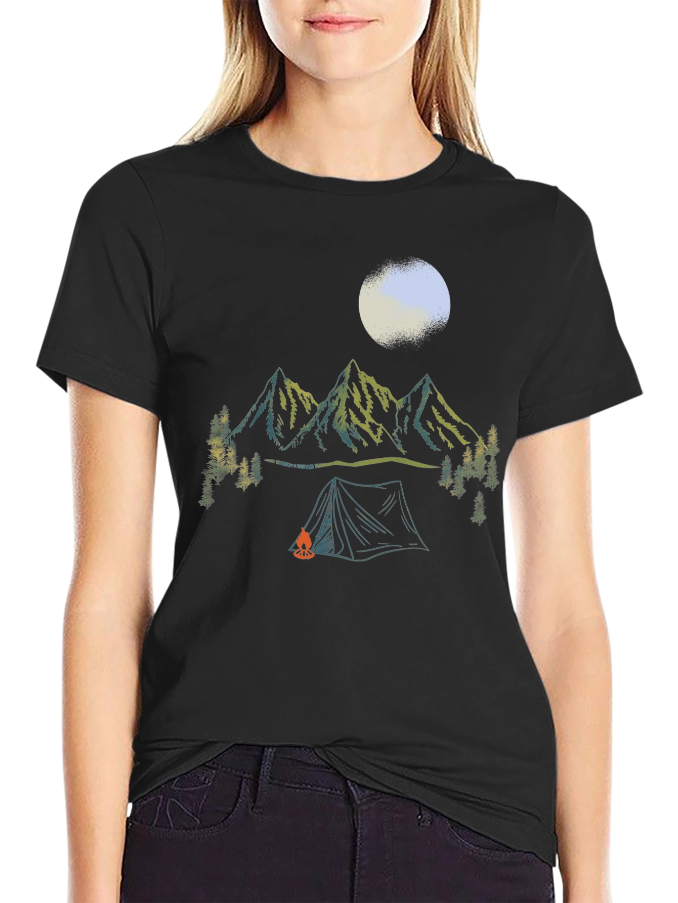 Mountain Campfire Graphic Tee - Adventure Ready!