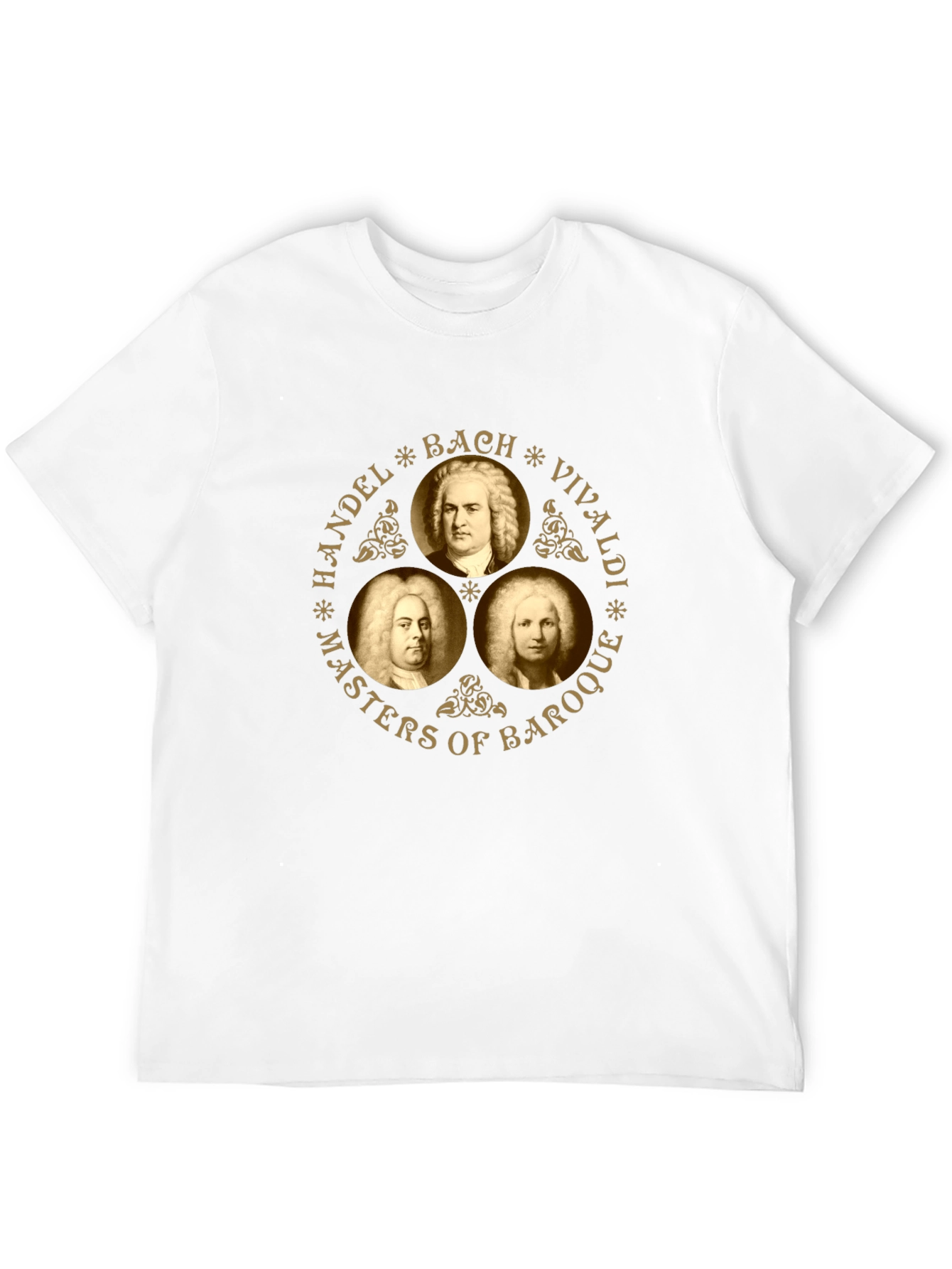 Baroque Masters Black T-Shirt - Handel Bach Vivaldi