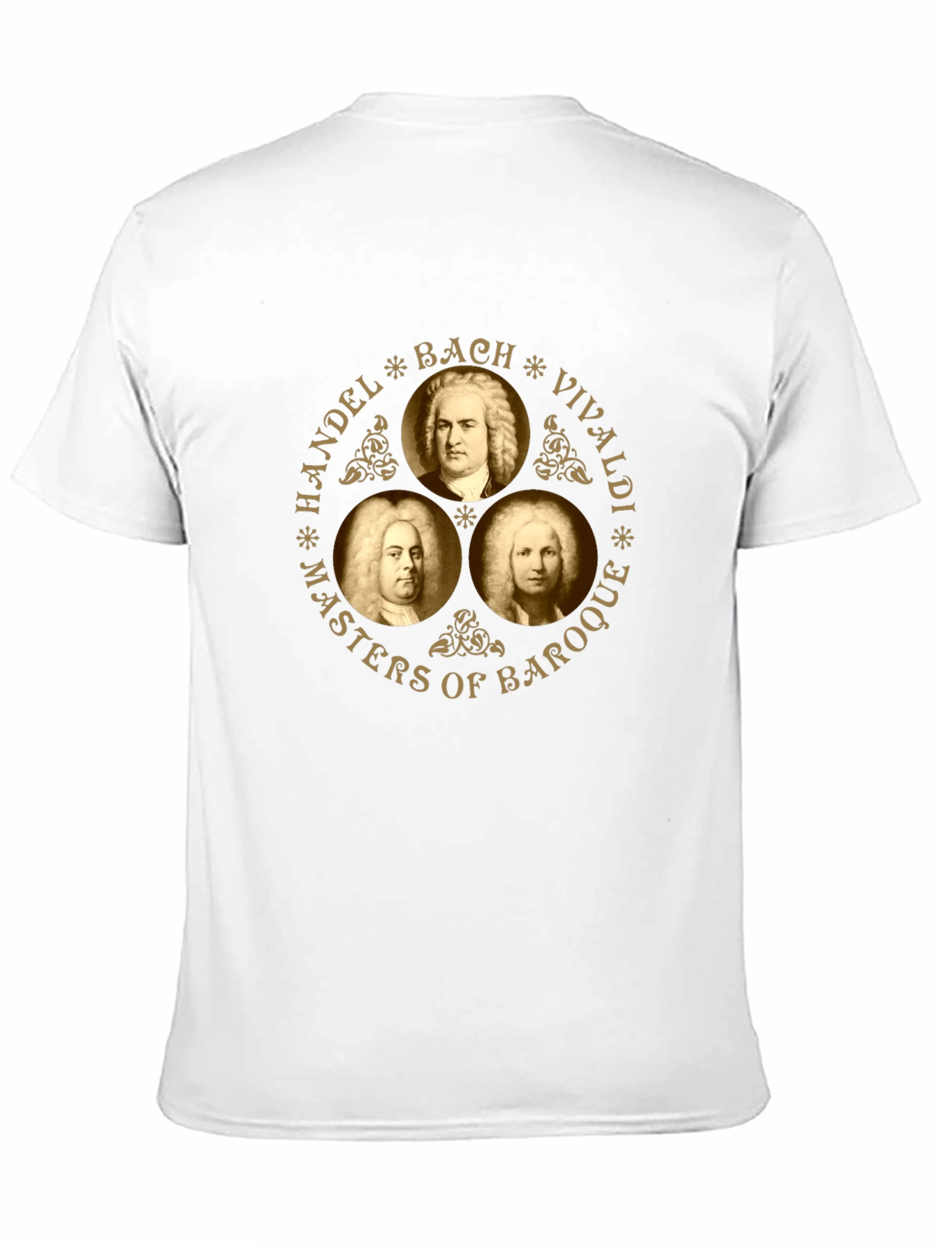 Baroque Masters Black T-Shirt - Handel Bach Vivaldi