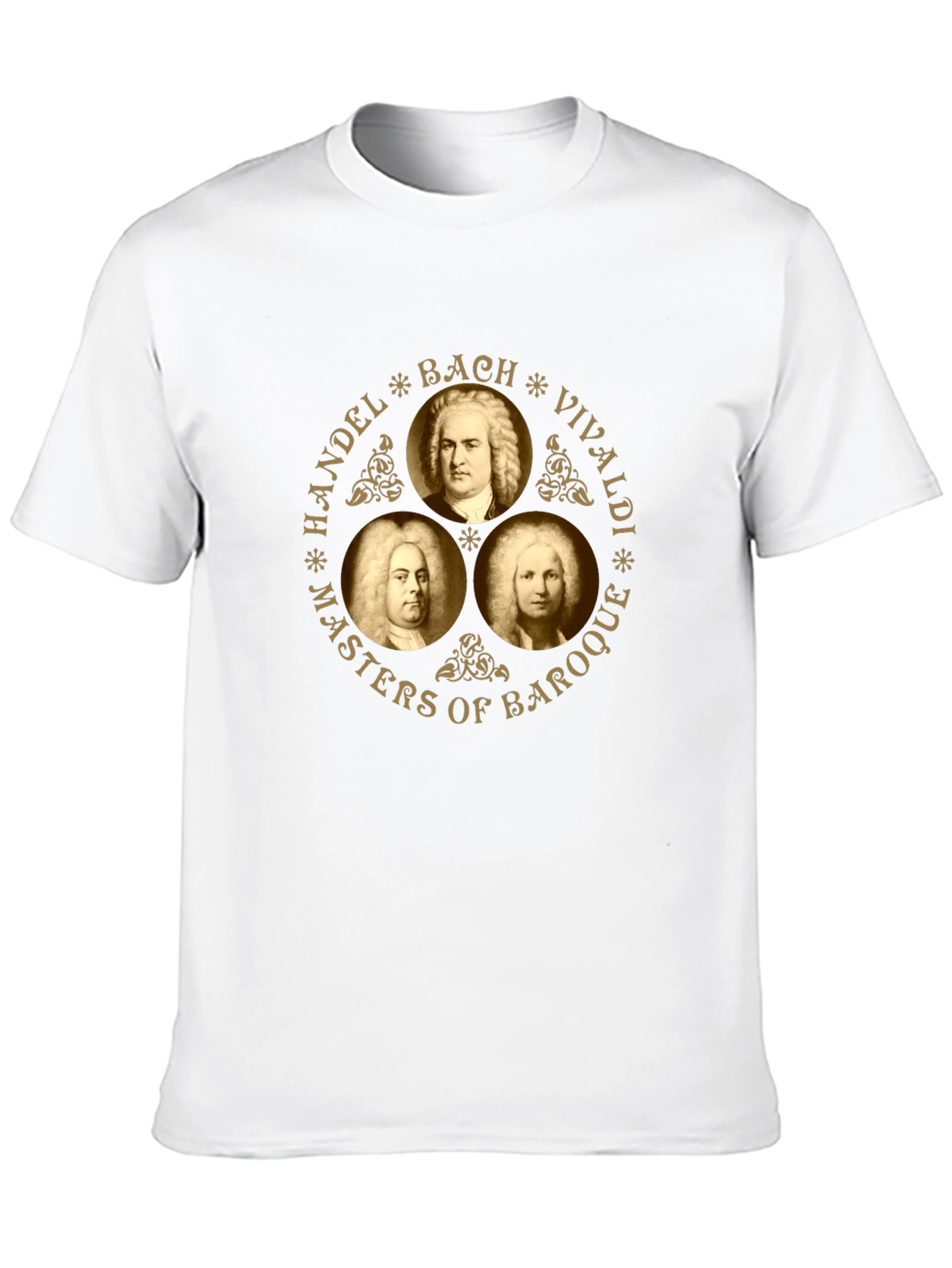 Baroque Masters Black T-Shirt - Handel Bach Vivaldi