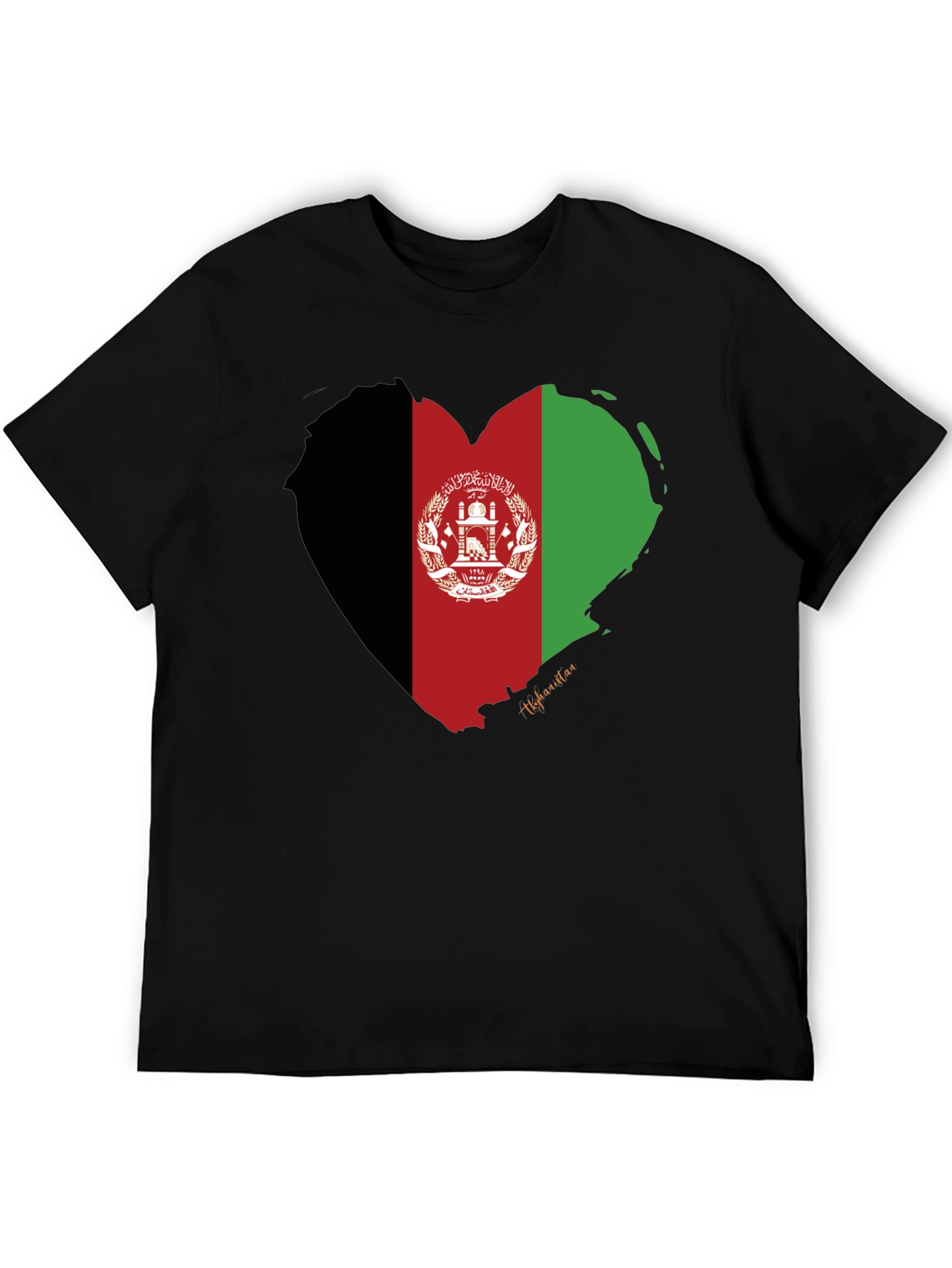 Afghanistan Flag Heart T-Shirt