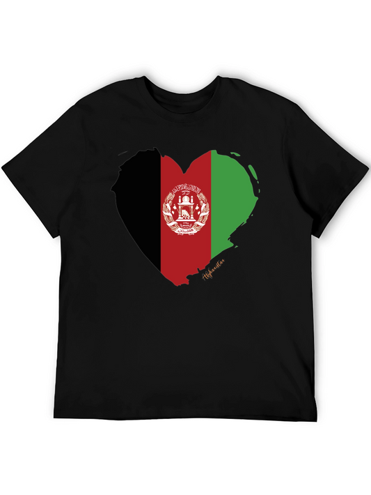 Afghanistan Flag Heart T-Shirt