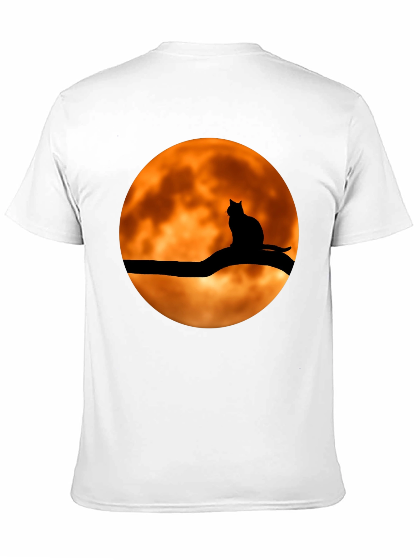 Spooky Cat on Moon Graphic Tee