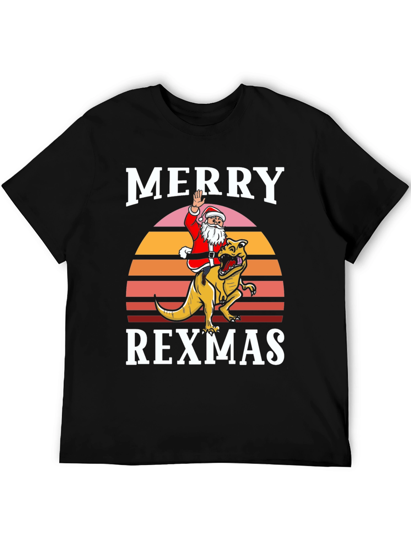 Merry Rexmas T-Shirt - Santa Riding Dinosaur