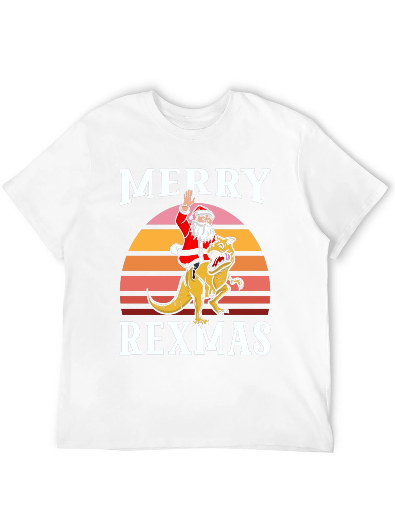 Merry Rexmas T-Shirt - Santa Riding Dinosaur