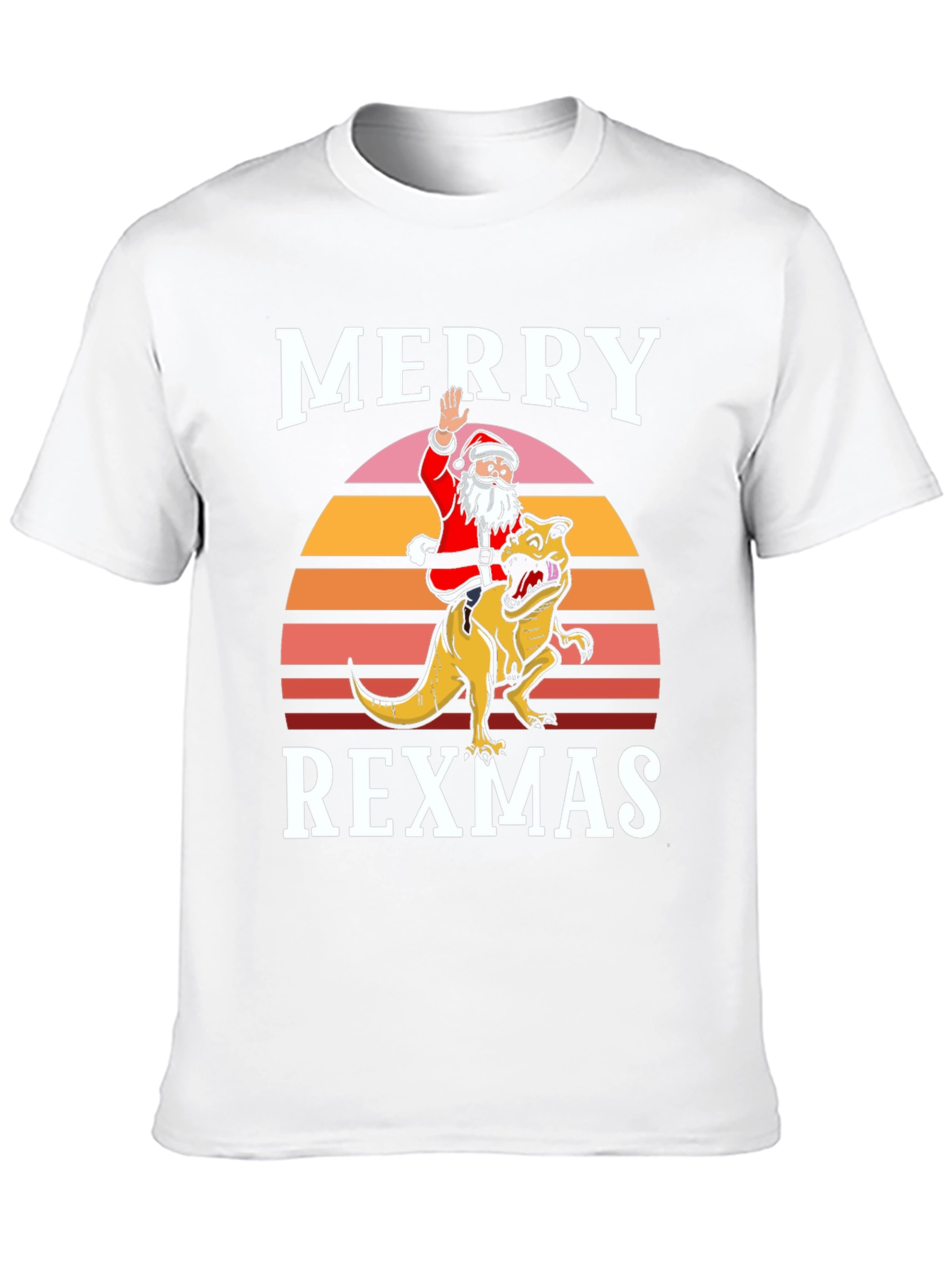 Merry Rexmas T-Shirt - Santa Riding Dinosaur