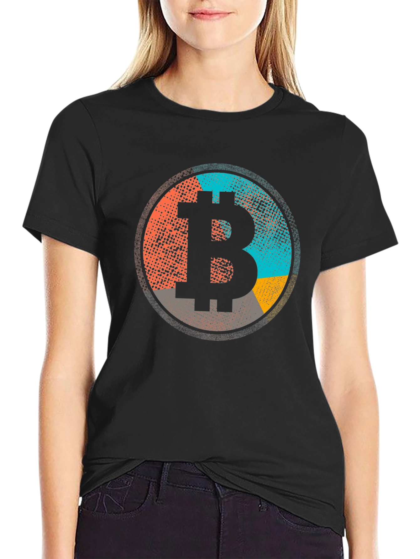 Bitcoin Black Graphic Tee Cryptocurrency T-Shirt