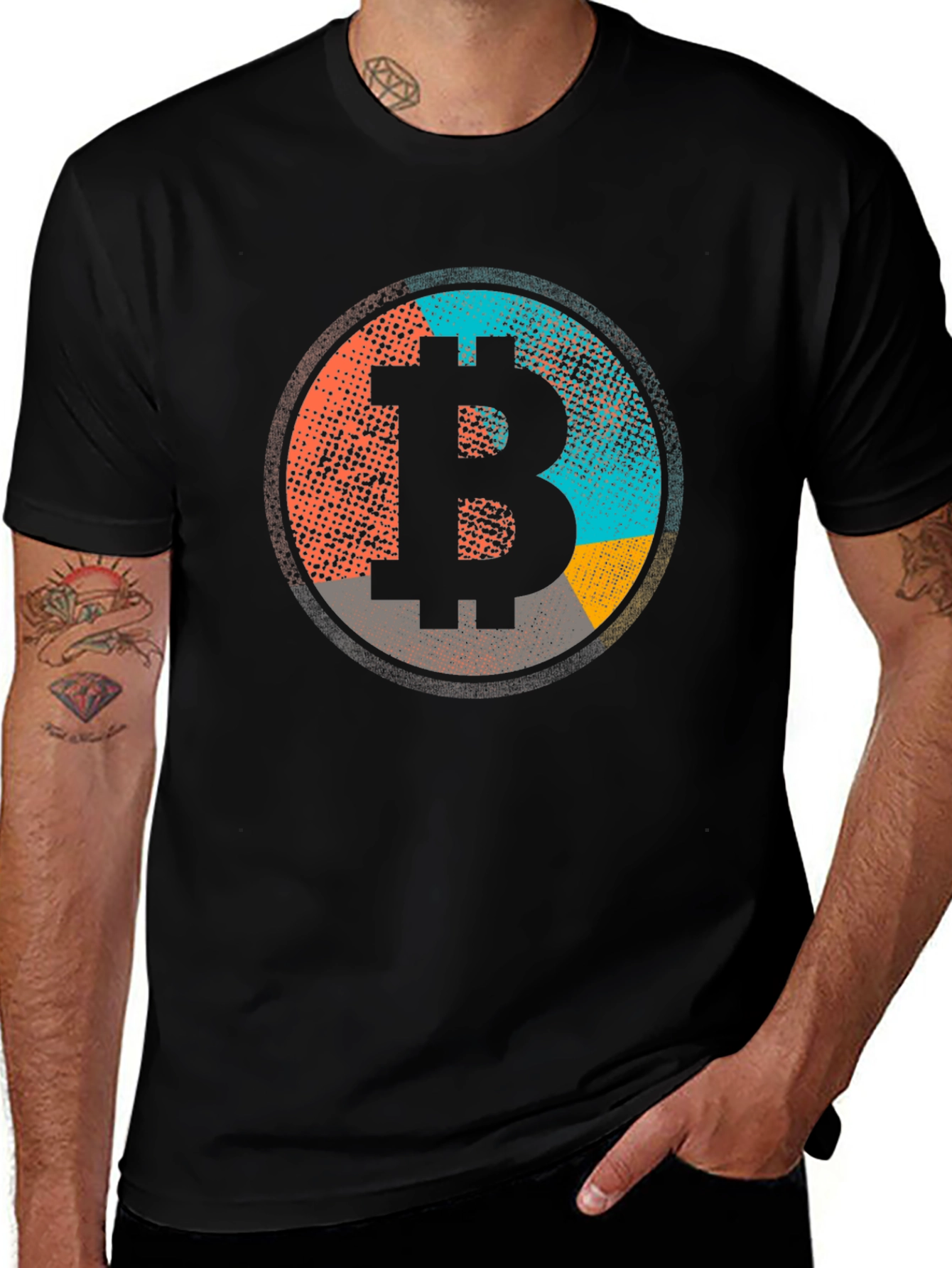 Bitcoin Black Graphic Tee Cryptocurrency T-Shirt