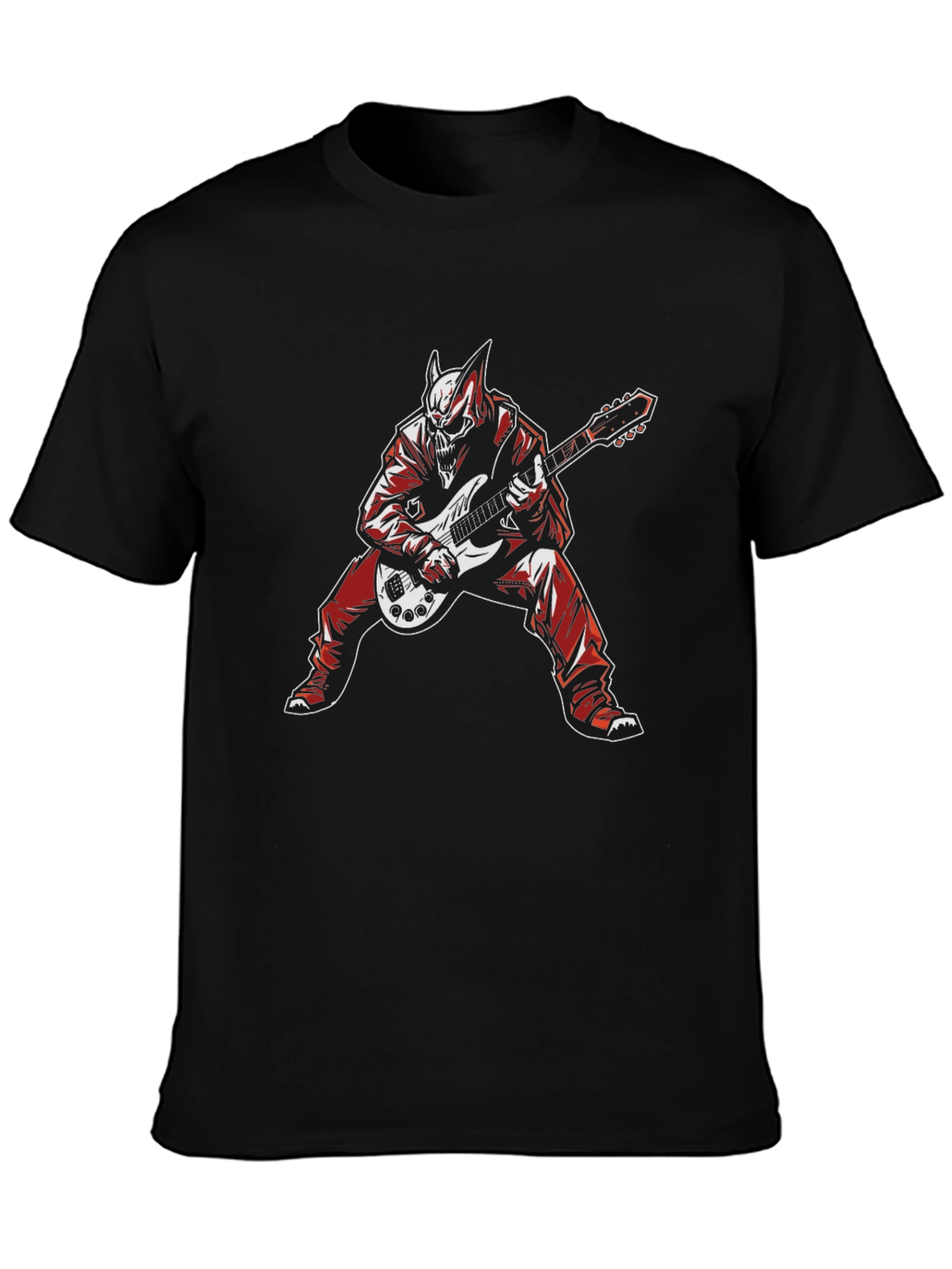 Skull Guitar Player Graphic Tee