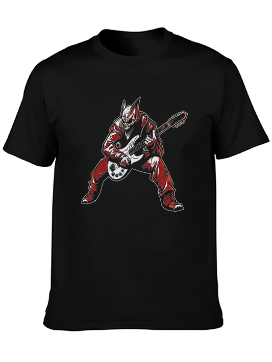 Skull Guitar Player Graphic Tee