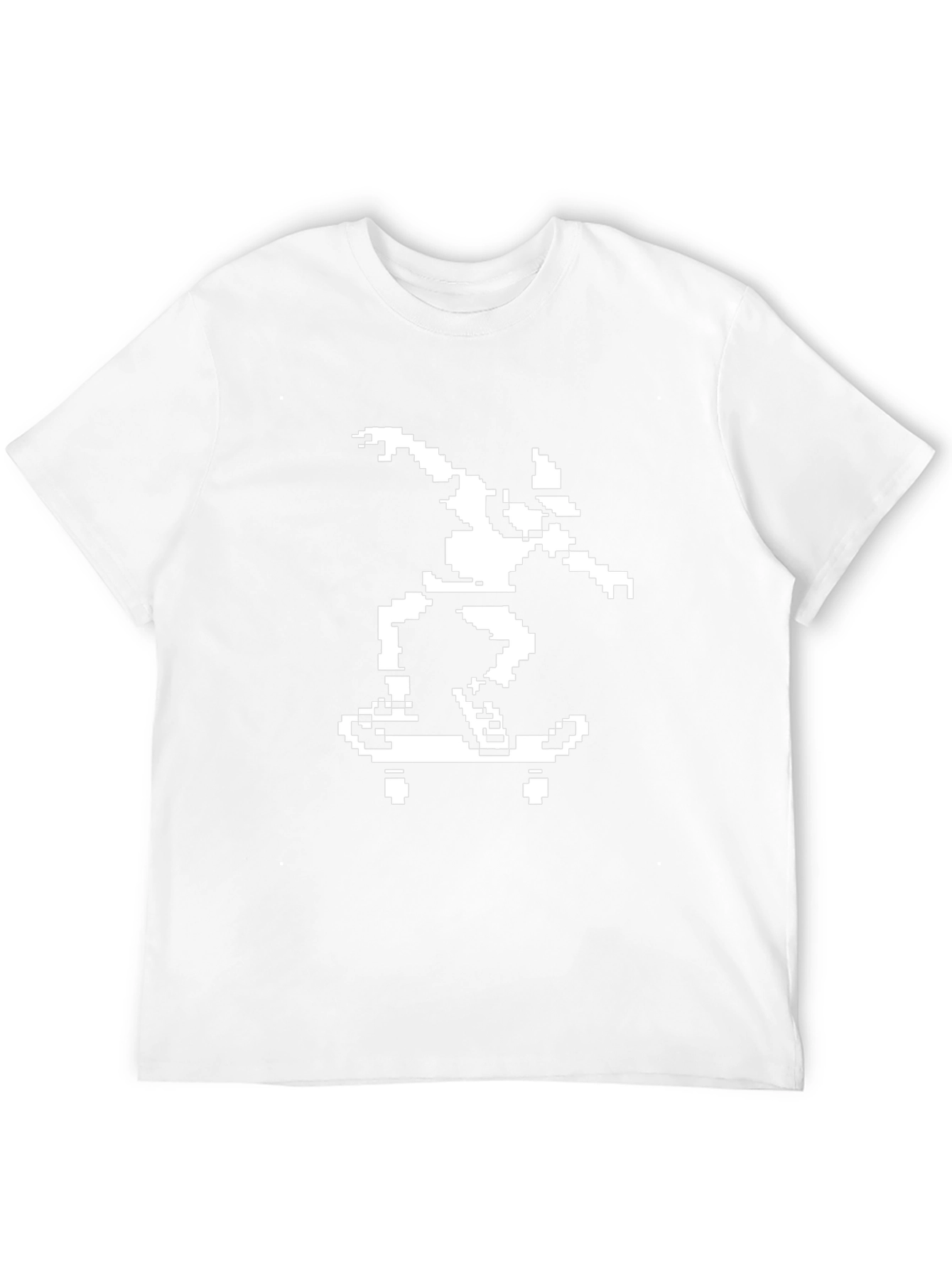 Pixel Skateboarder Black T-Shirt