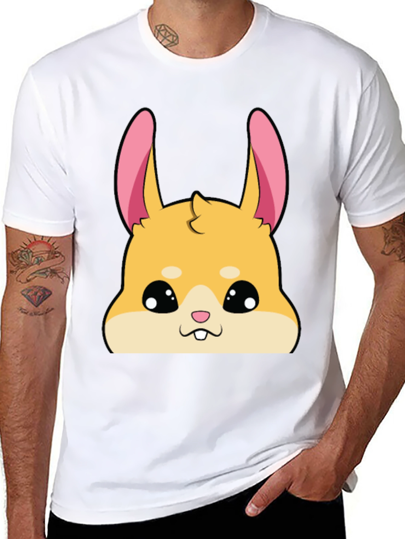 Cute Hamster Graphic Tee - Soft Cotton Blend
