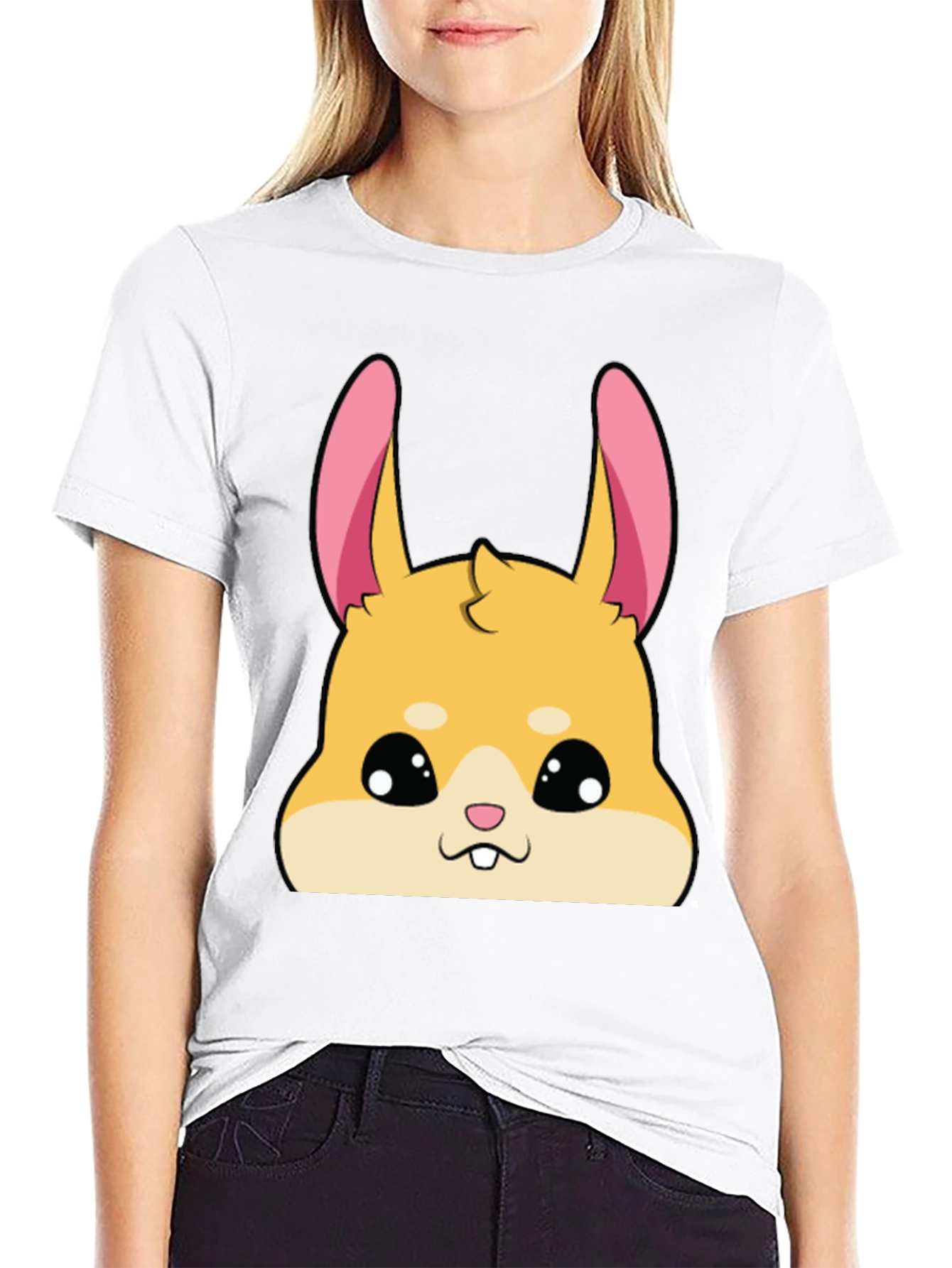 Cute Hamster Graphic Tee - Soft Cotton Blend
