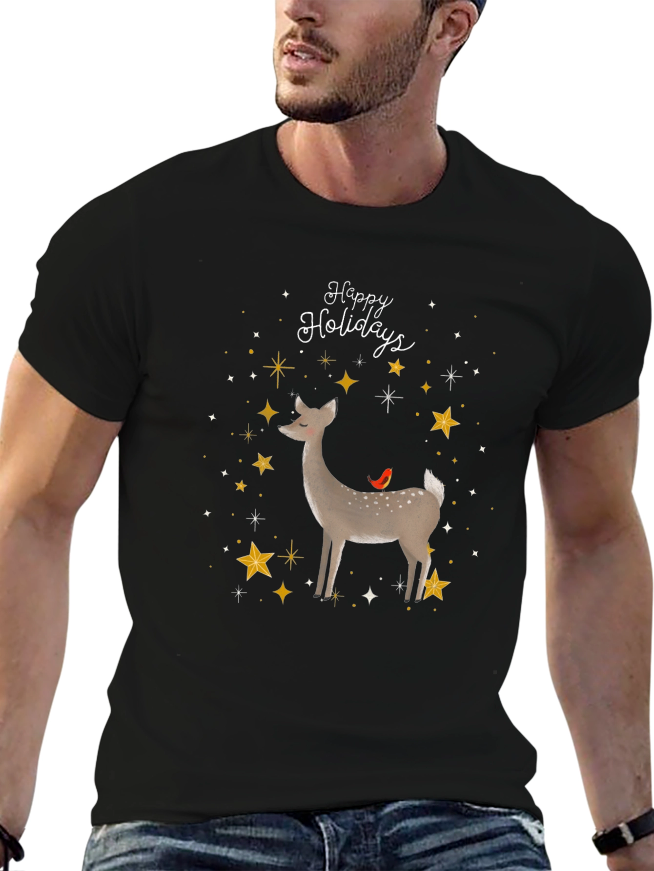 Festive Deer Holiday T-Shirt