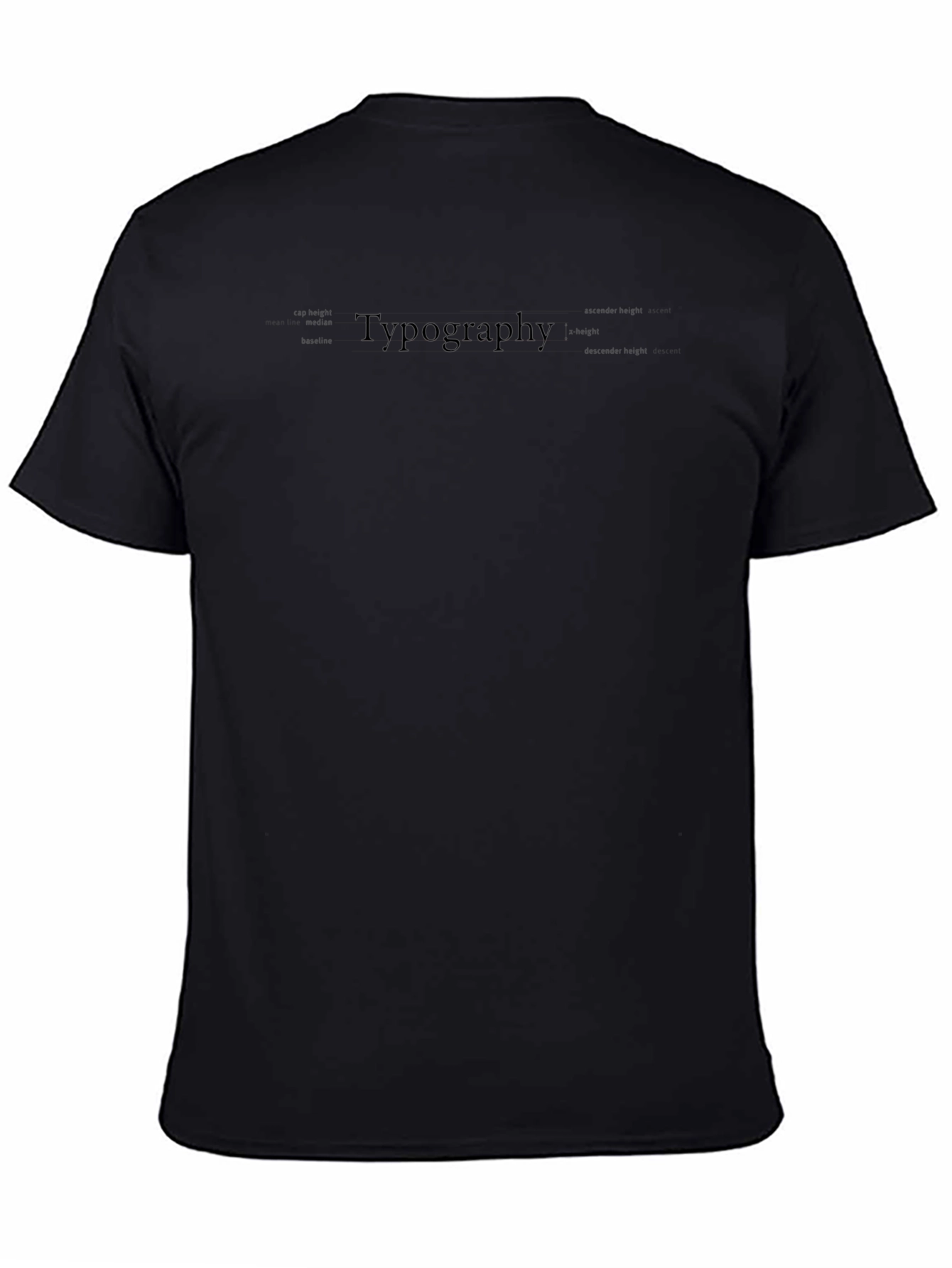 Typography Tee - Black Cotton Graphic T-Shirt