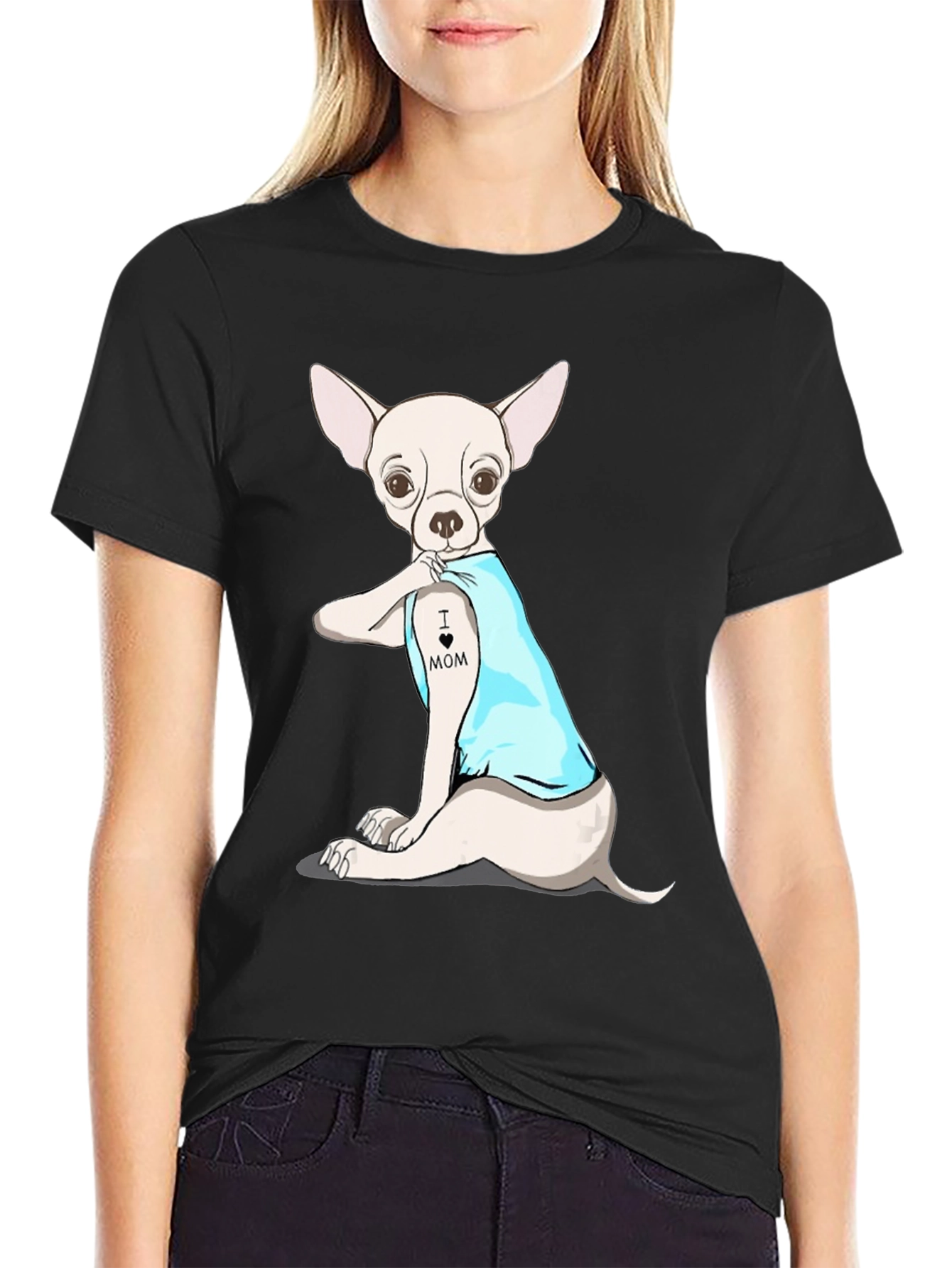 Dog Mom Tattoo T-Shirt Funny Puppy Shirt