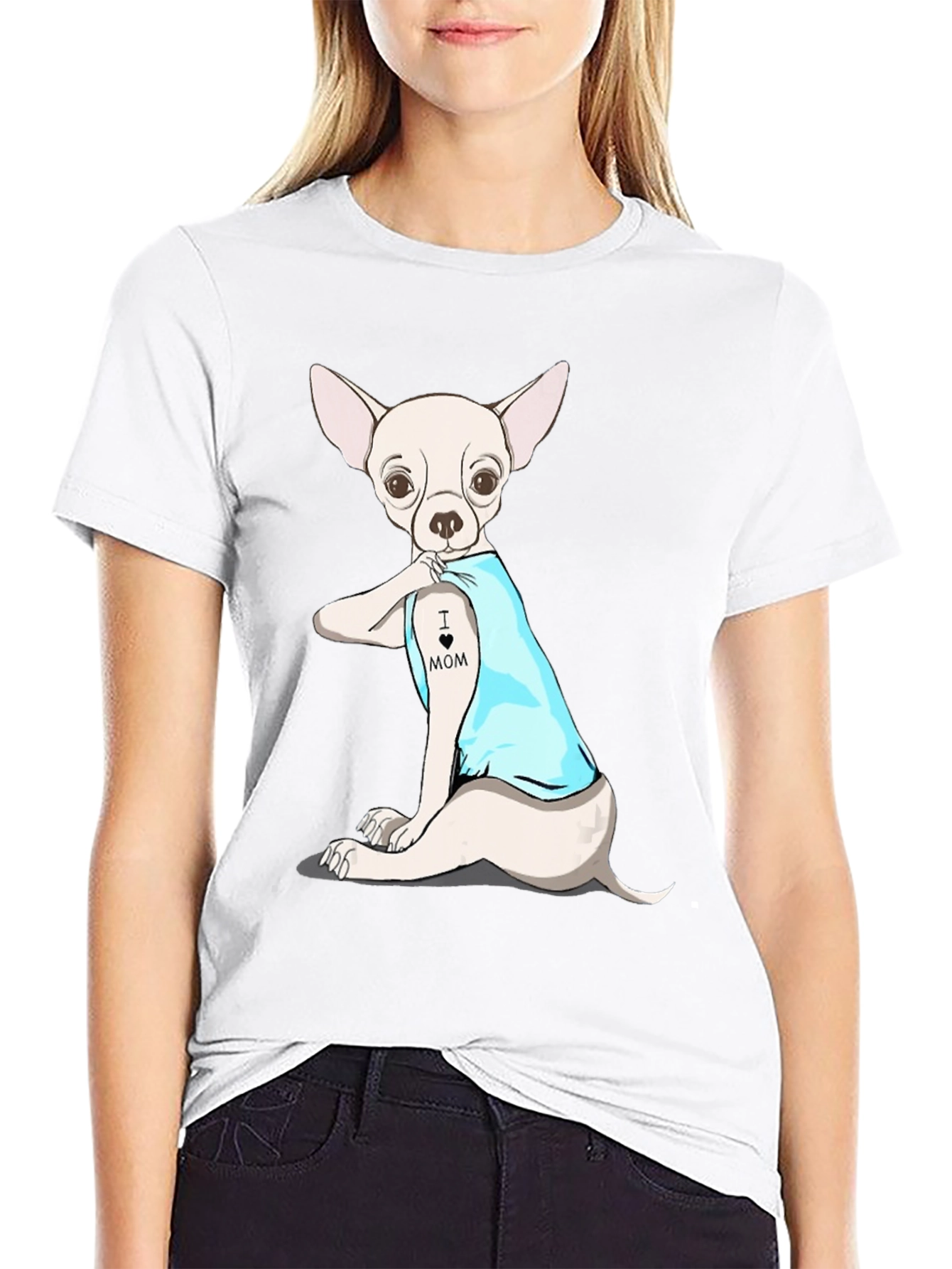 Dog Mom Tattoo T-Shirt Funny Puppy Shirt