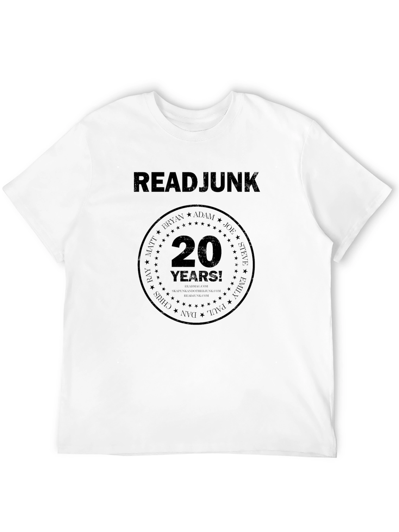 ReadJunk 20 Years Anniversary Black T-Shirt