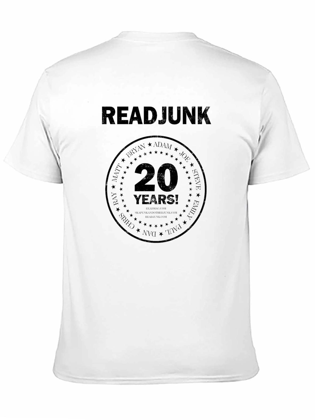 ReadJunk 20 Years Anniversary Black T-Shirt