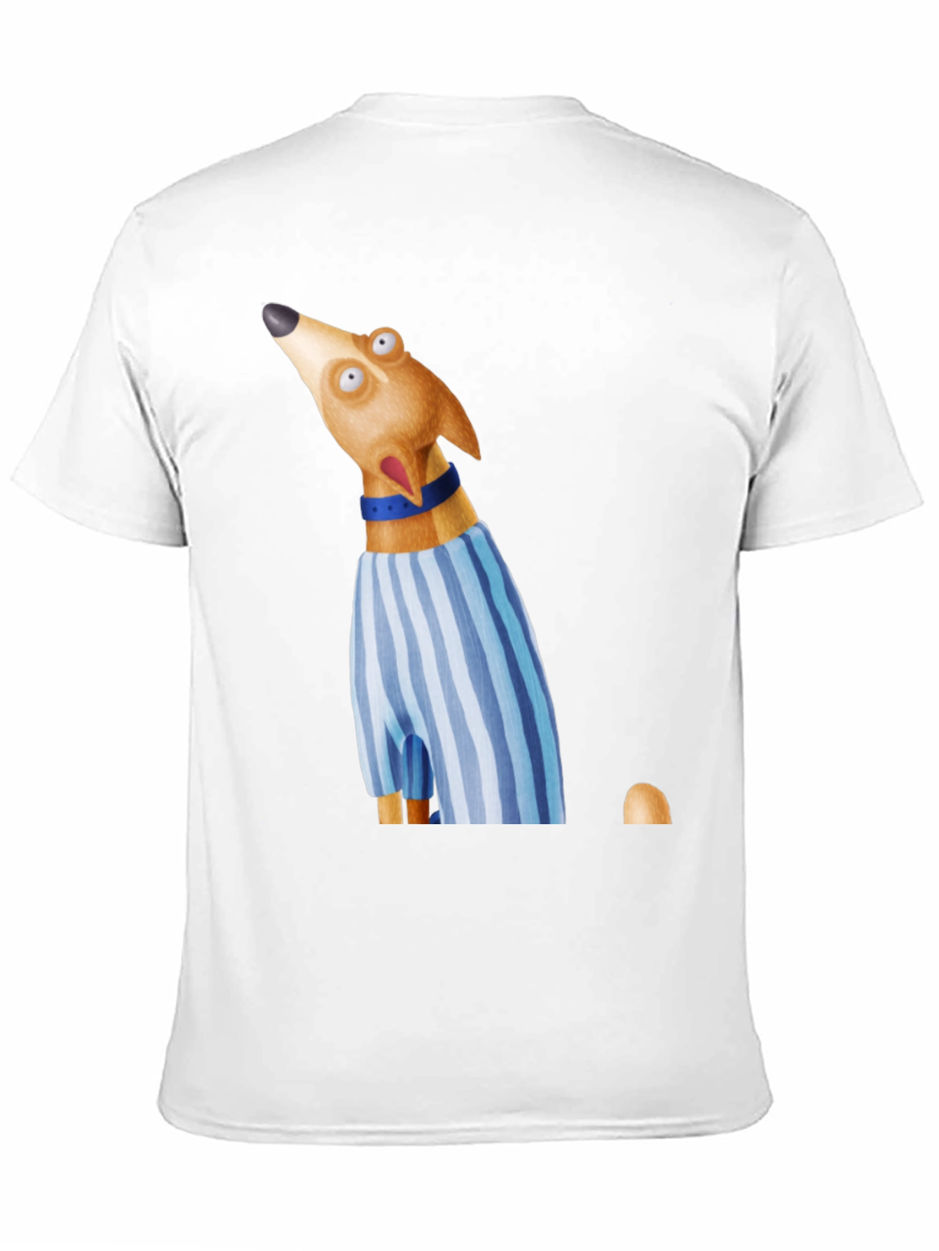 Dog Cartoon Graphic Print Crew Neck T-Shirt