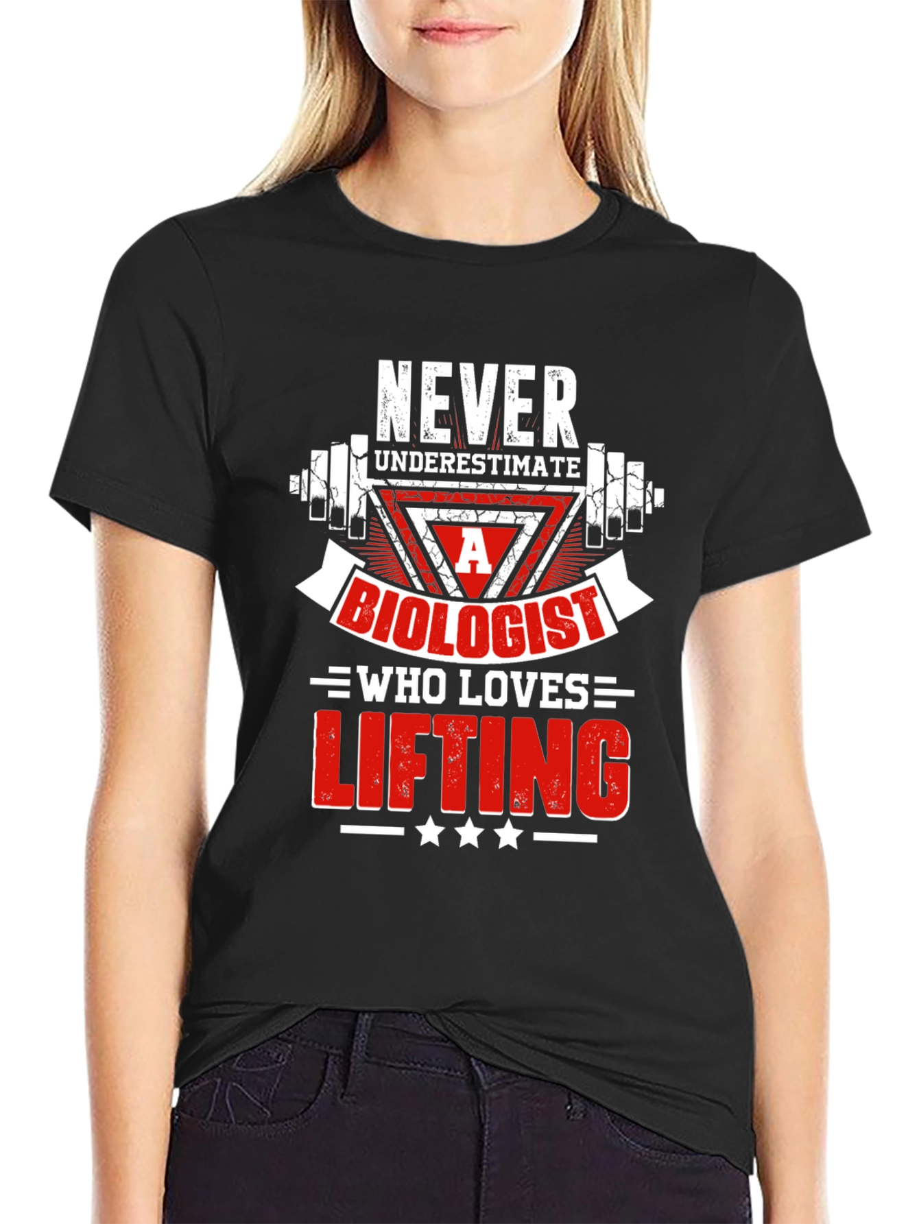 Biologist Who Loves Lifting Black T-Shirt