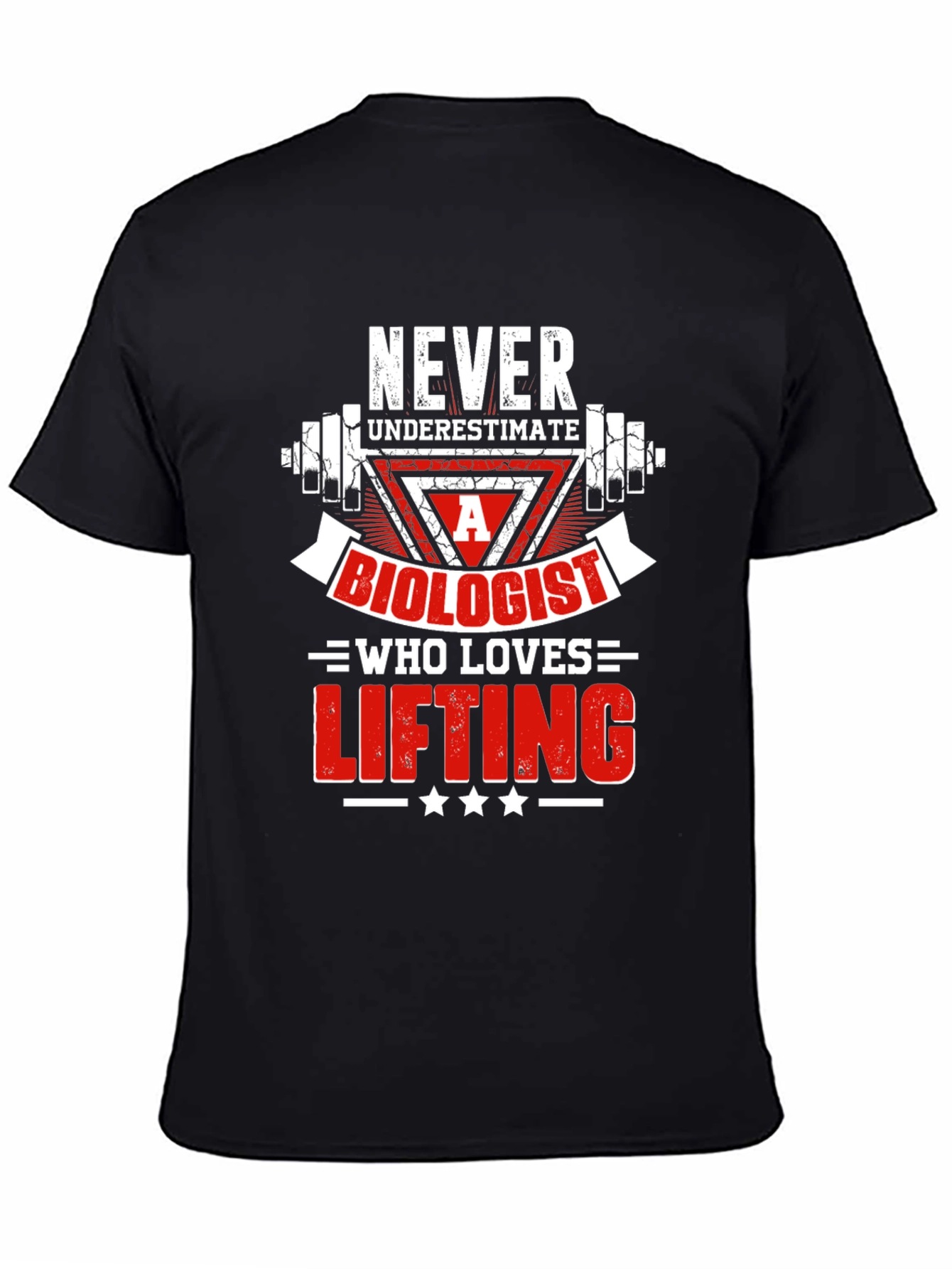 Biologist Who Loves Lifting Black T-Shirt