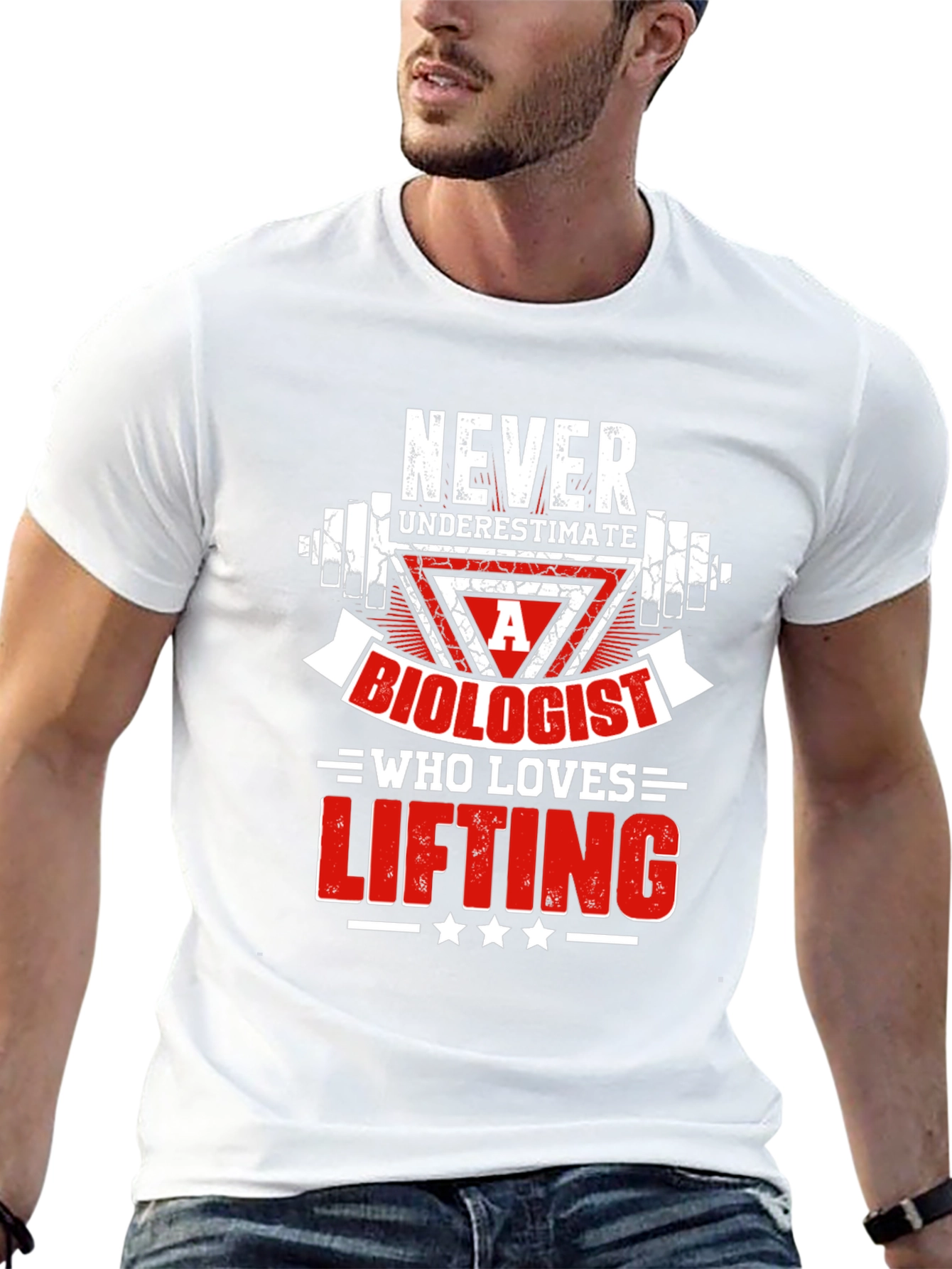 Biologist Who Loves Lifting Black T-Shirt