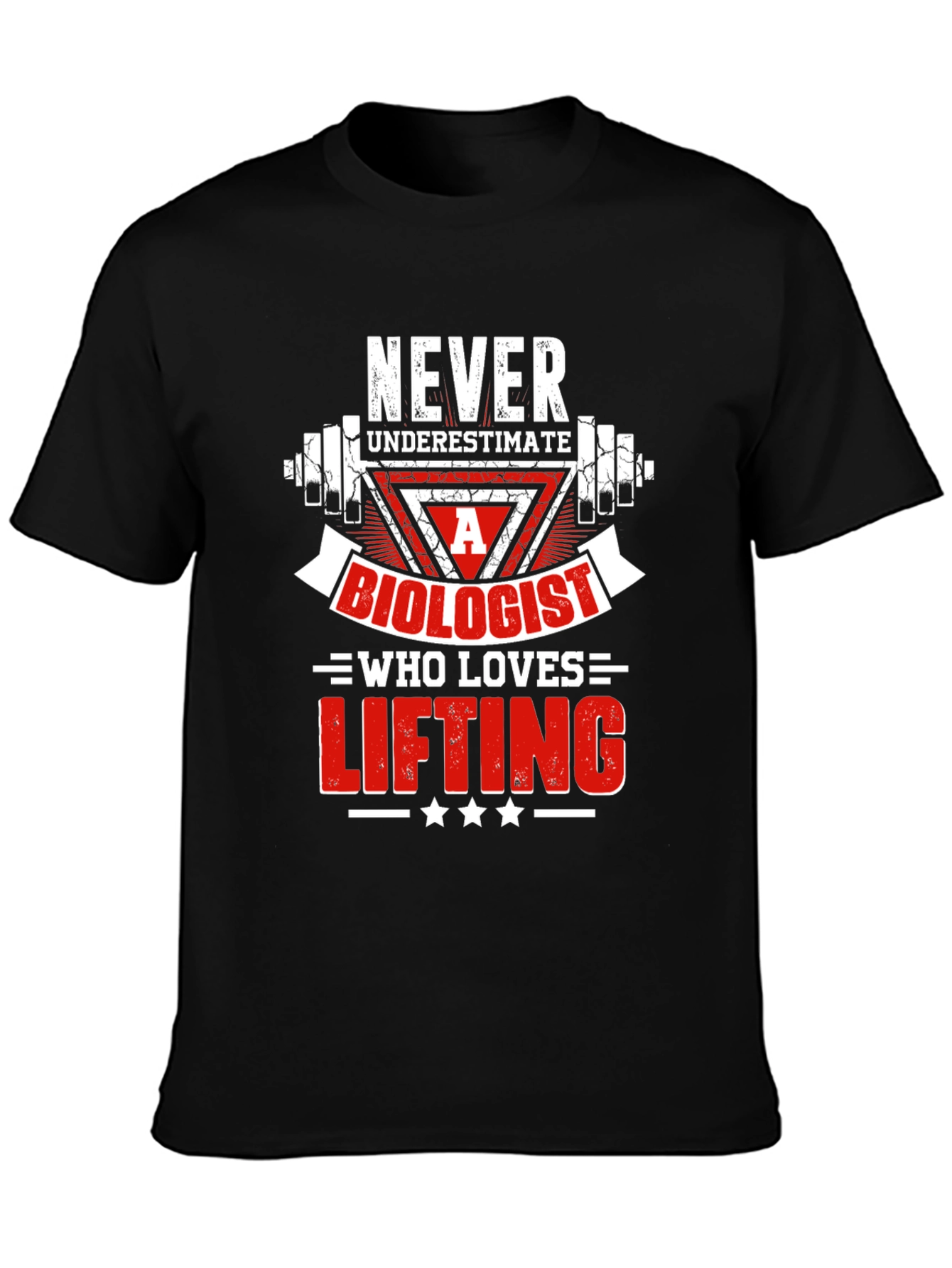 Biologist Who Loves Lifting Black T-Shirt
