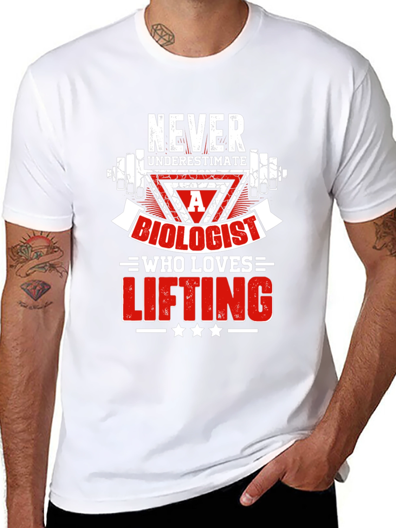 Biologist Who Loves Lifting Black T-Shirt