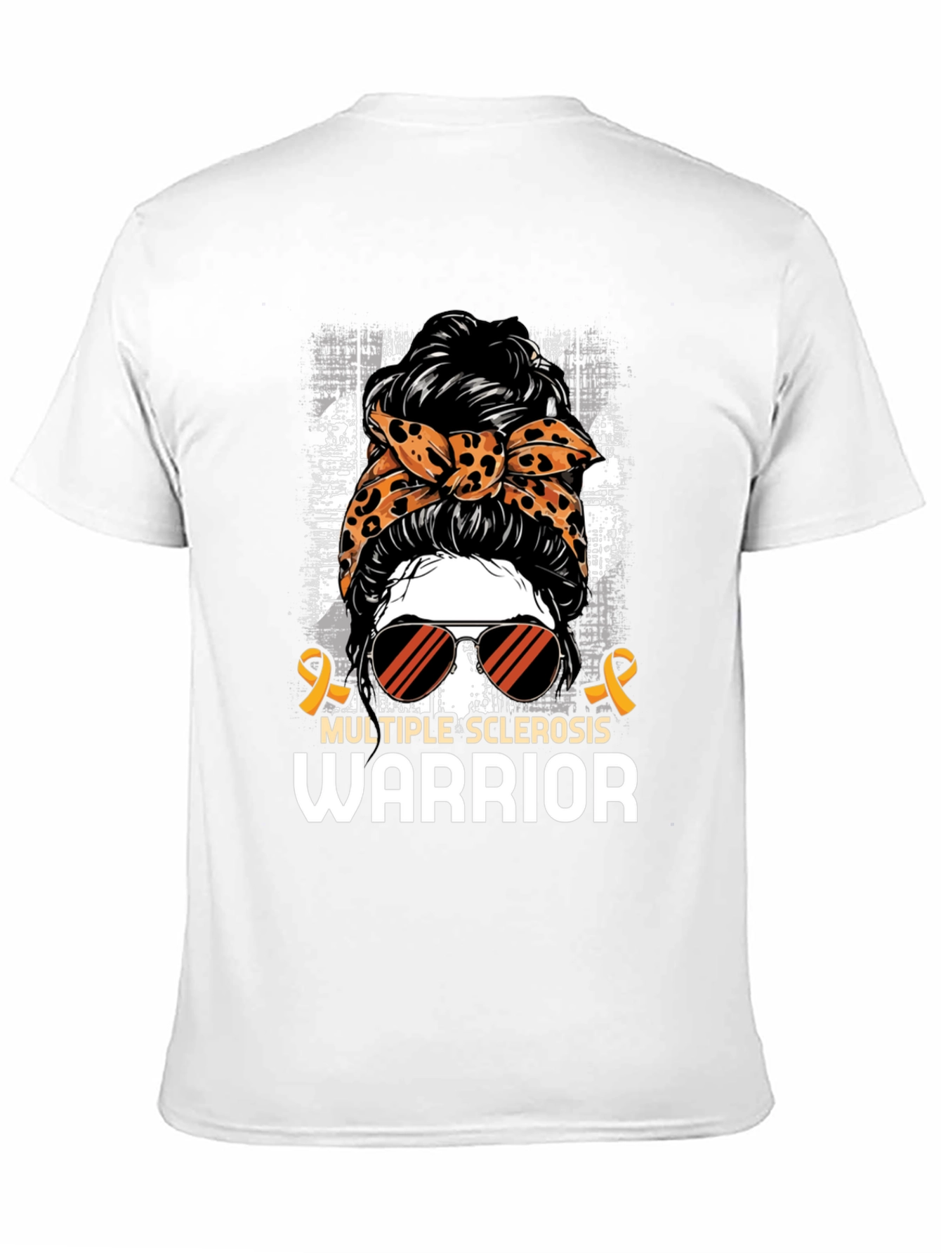 Multiple Sclerosis Warrior Messy Bun T-Shirt