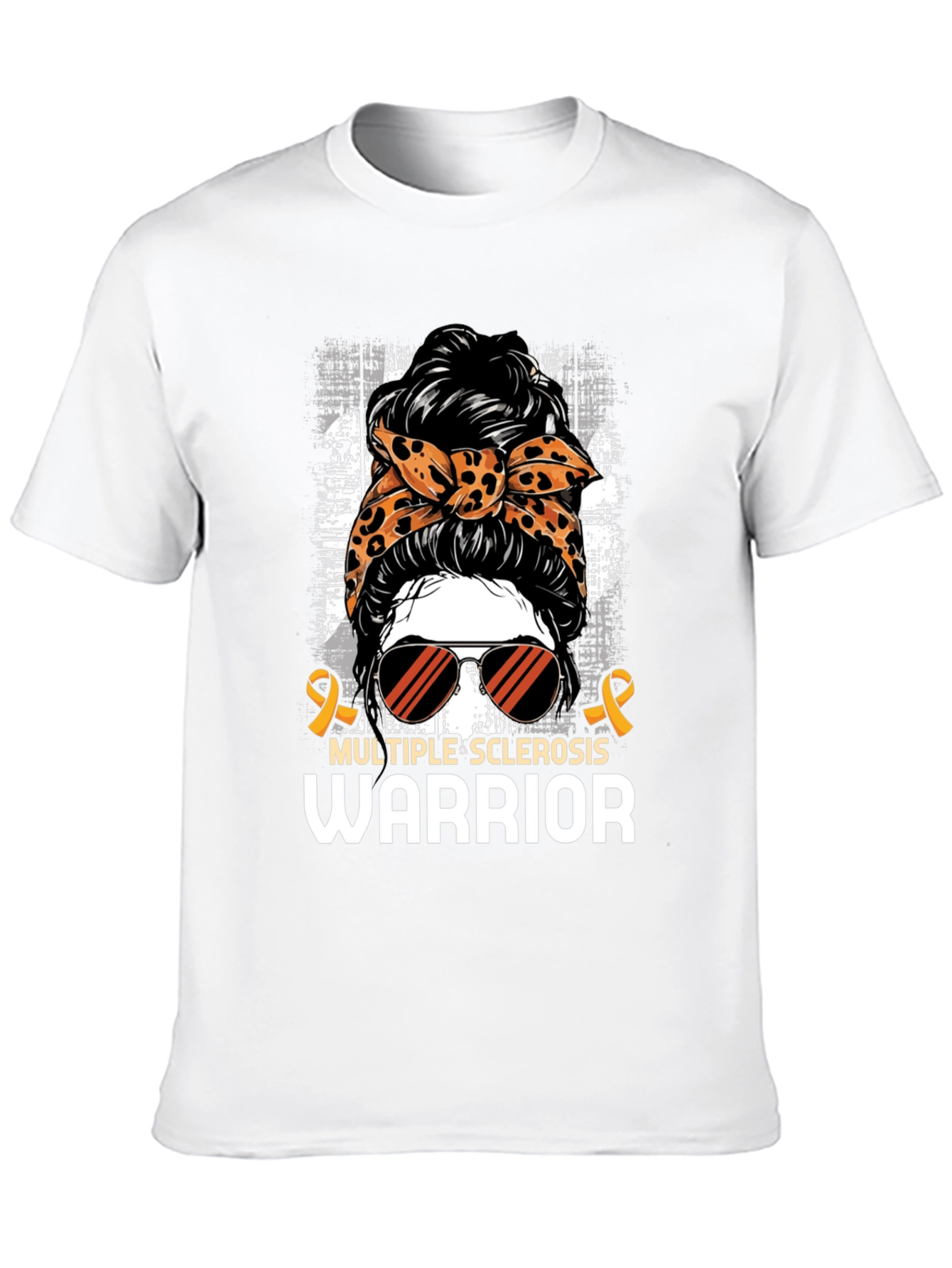 Multiple Sclerosis Warrior Messy Bun T-Shirt