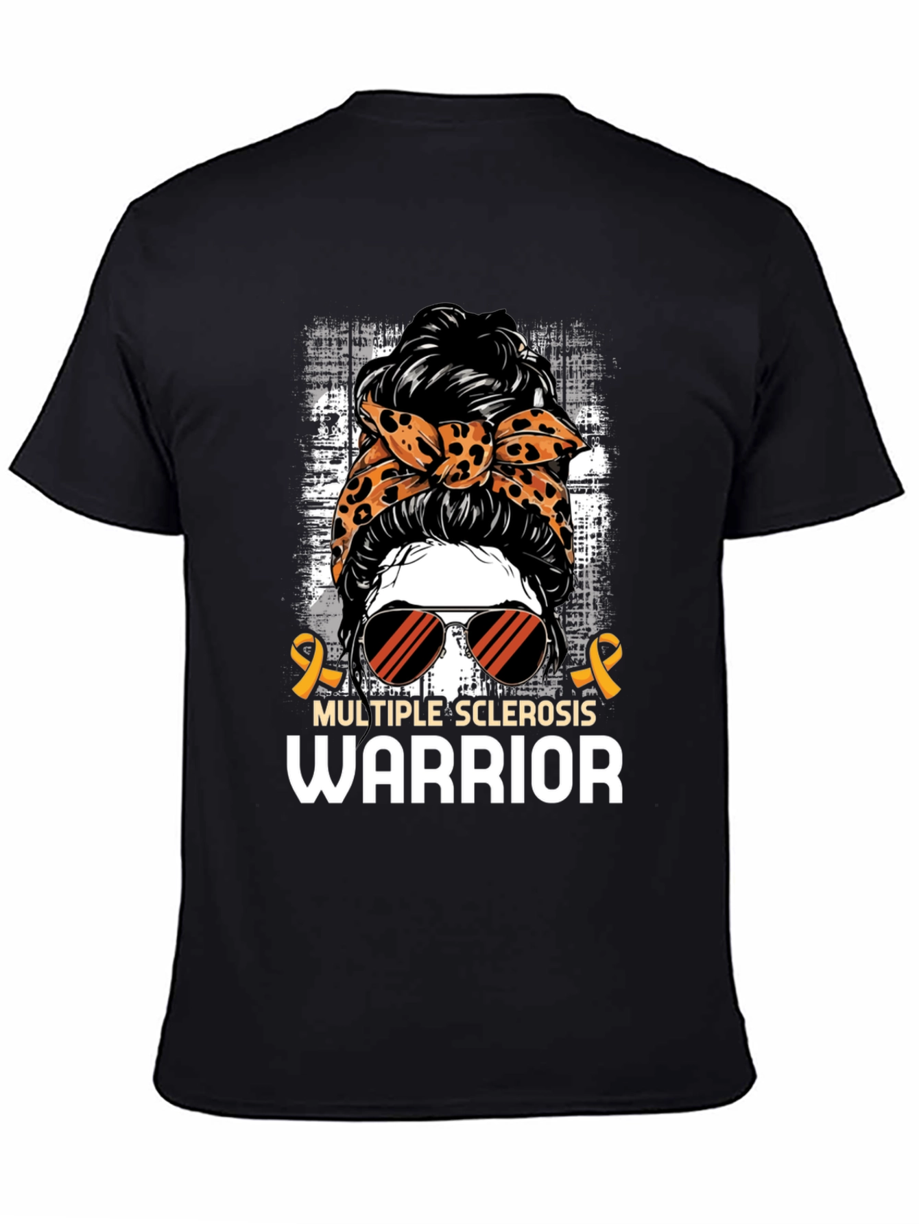 Multiple Sclerosis Warrior Messy Bun T-Shirt