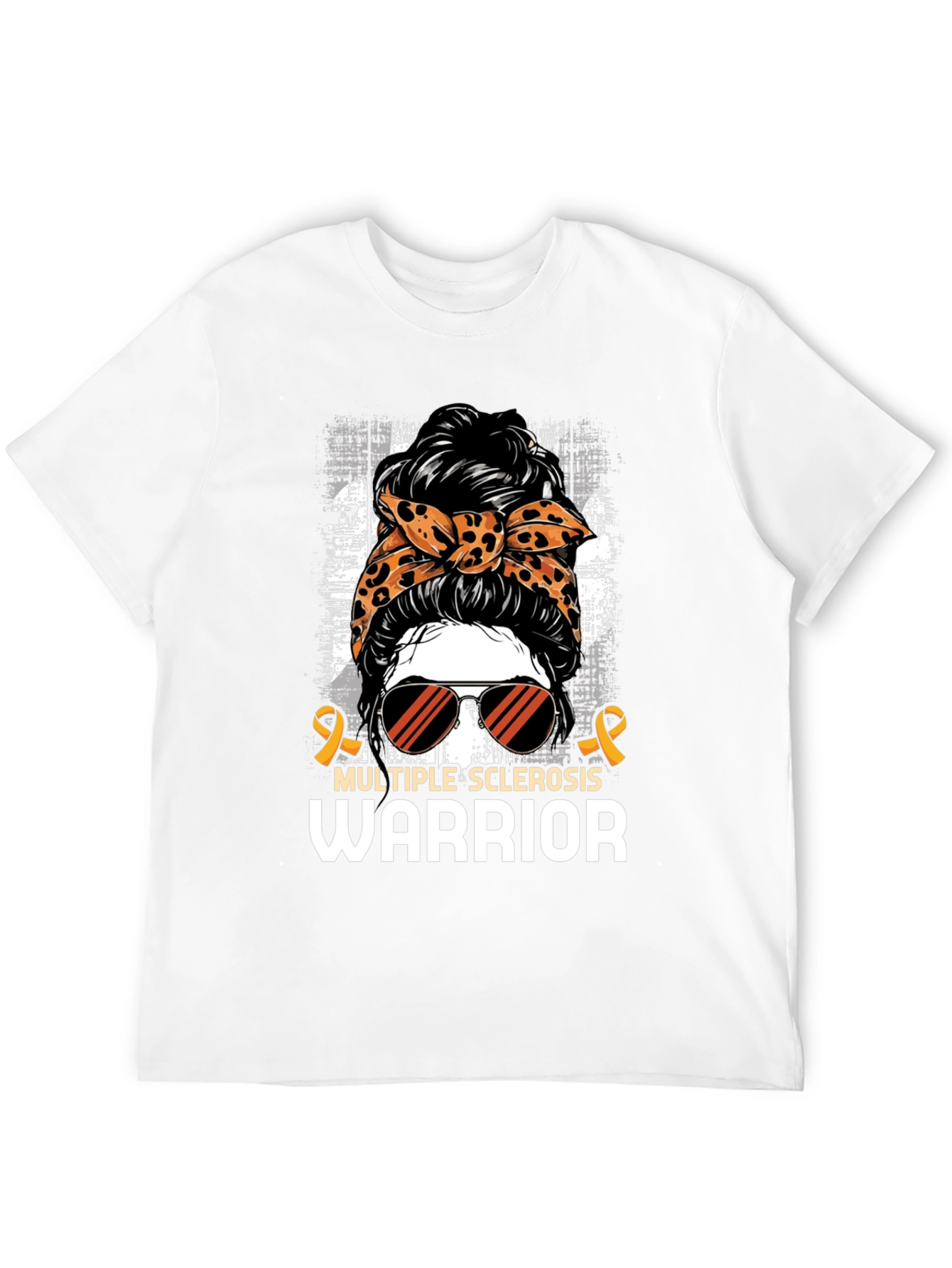 Multiple Sclerosis Warrior Messy Bun T-Shirt