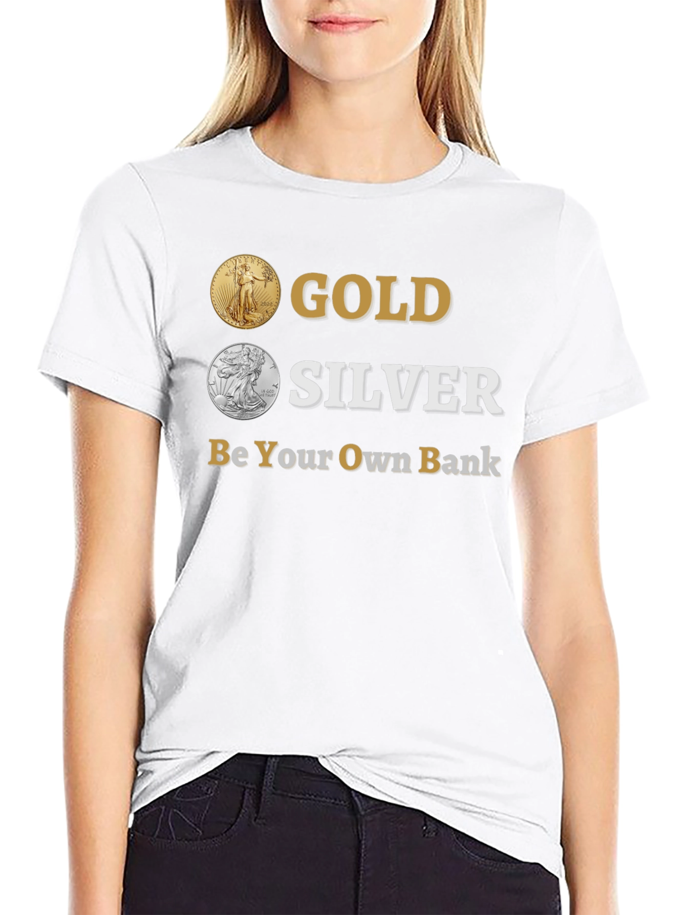 Gold & Silver Be Your Own Bank T-Shirt