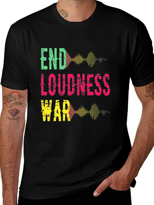End Loudness War Graphic Tee - Black Cotton T-Shirt