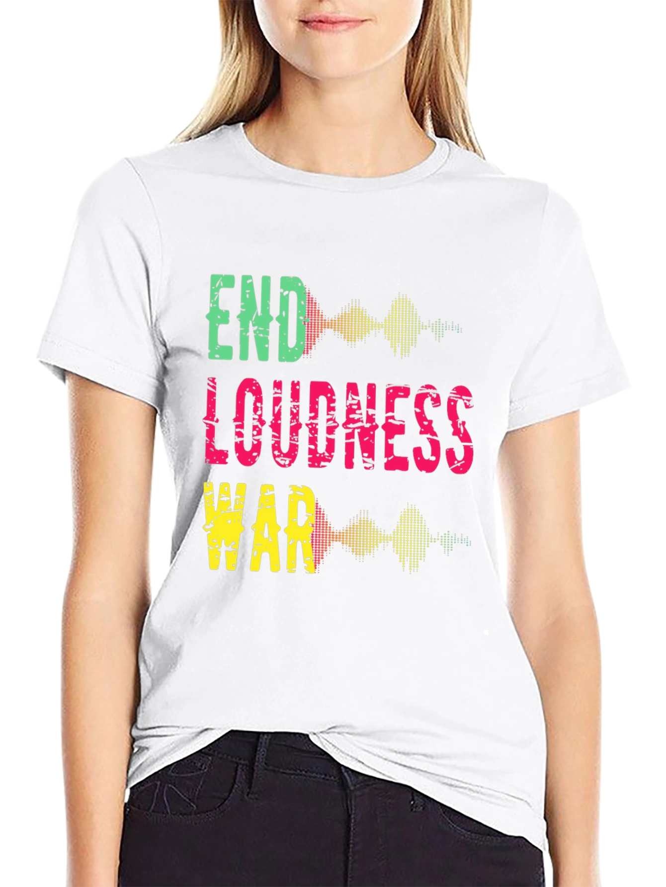 End Loudness War Graphic Tee - Black Cotton T-Shirt