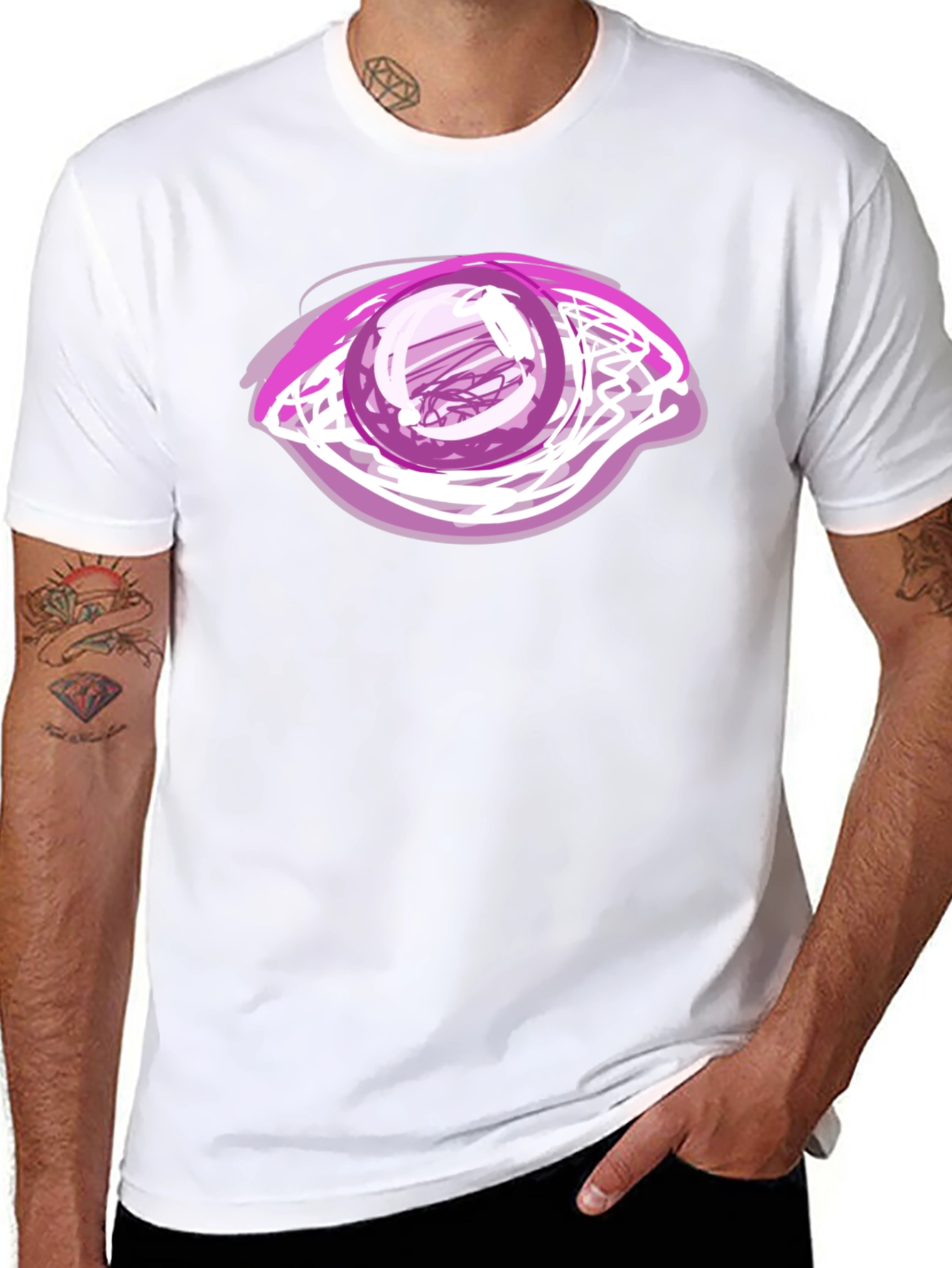 Eye Graphic Black T-Shirt - Bold Artistic Design